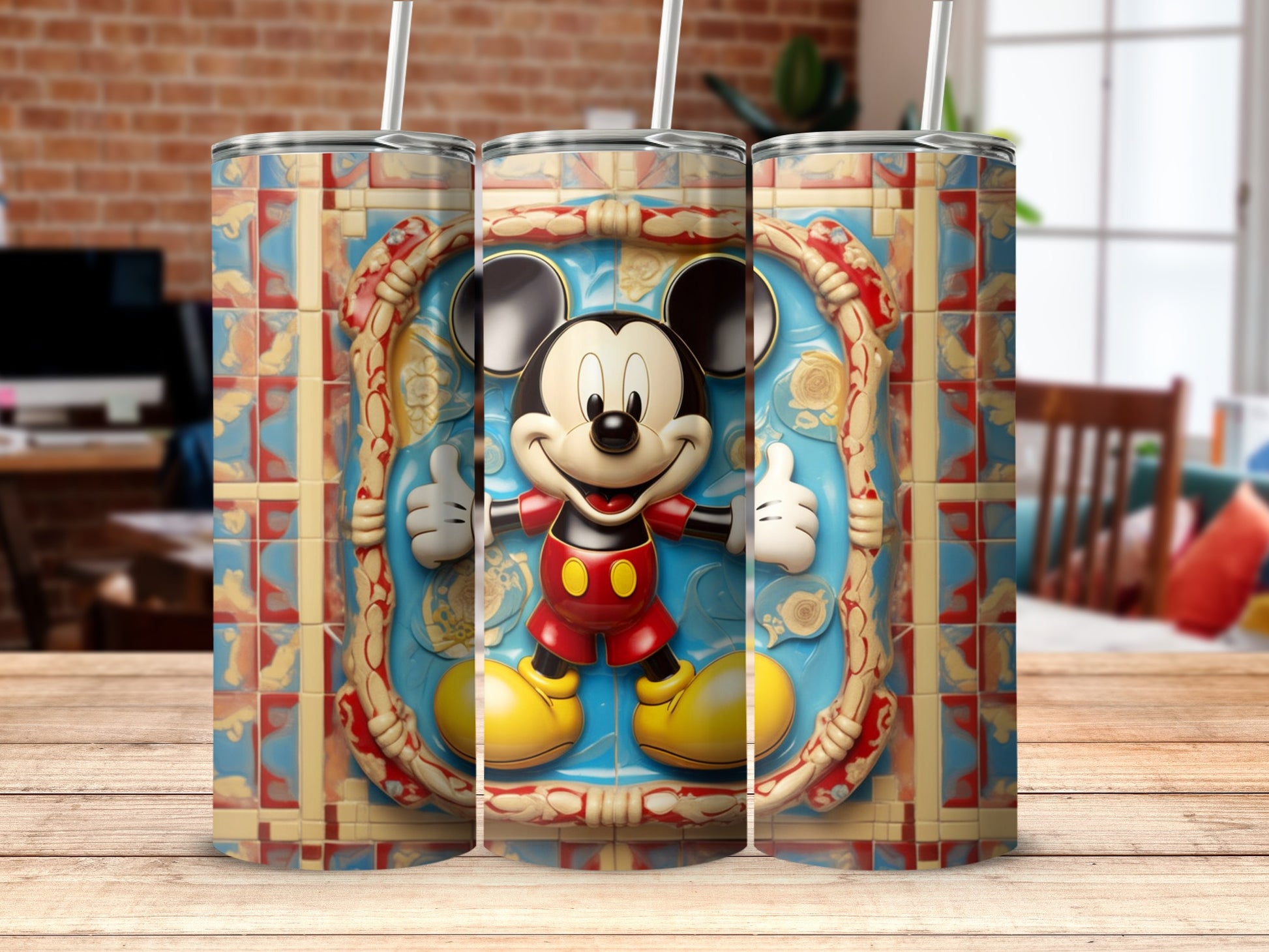 Vibrant and Whimsical Mickey Mouse Tumbler for Fans