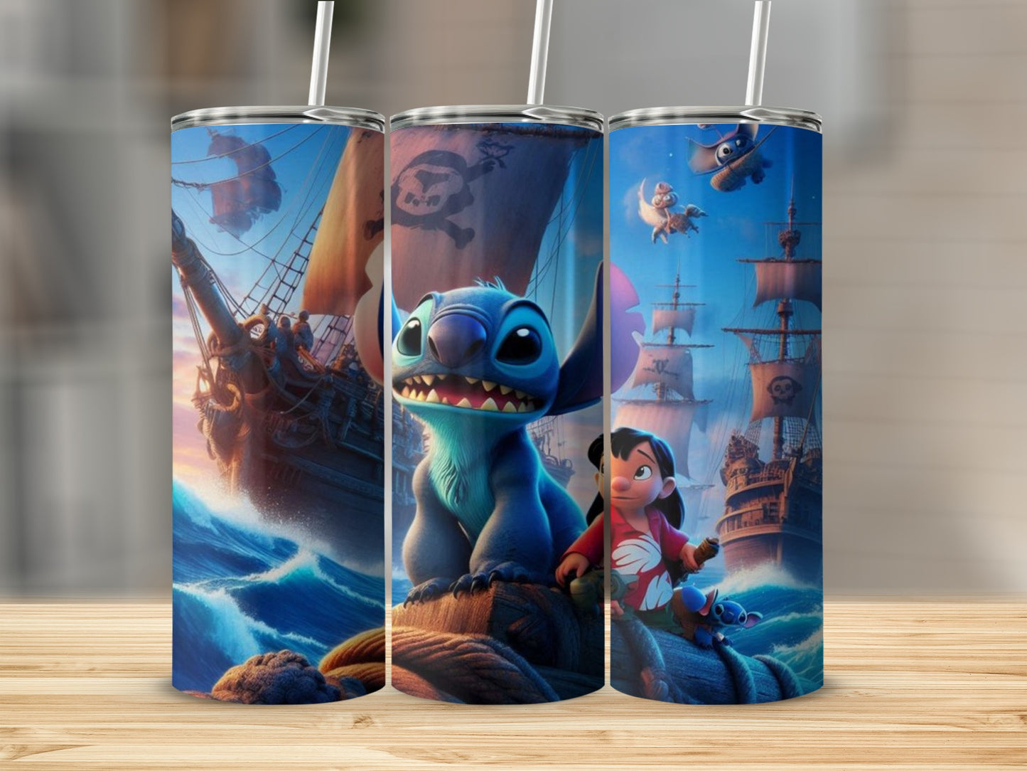 Lilo and Stitch Pirate Adventure Stainless Steel Tumbler
