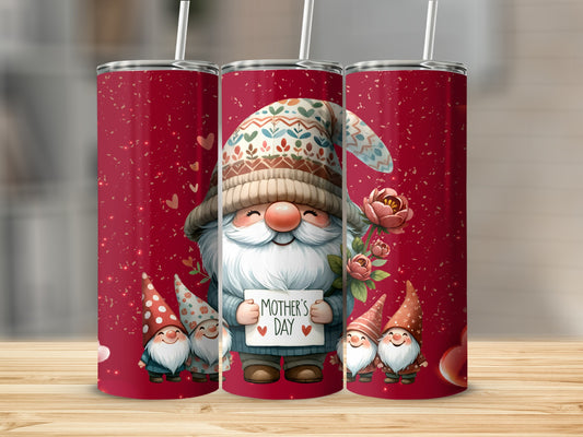Adorable Mother's Day Gnome Themed Insulated Tumbler