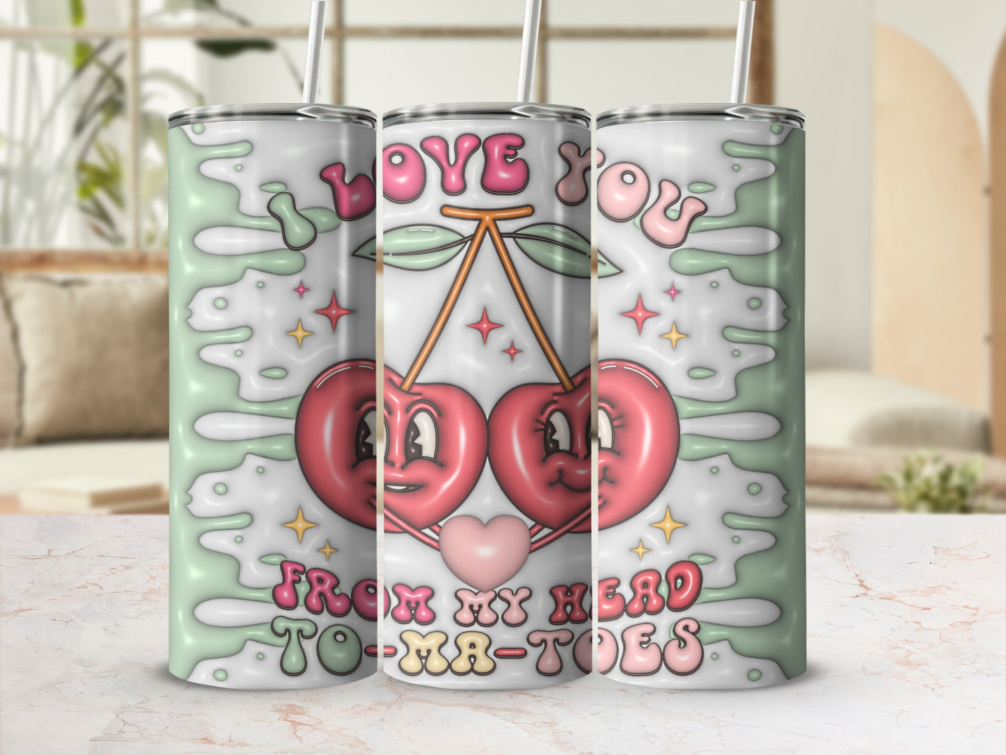 I Love You From My Head To-Ma-Toes Insulated Tumbler