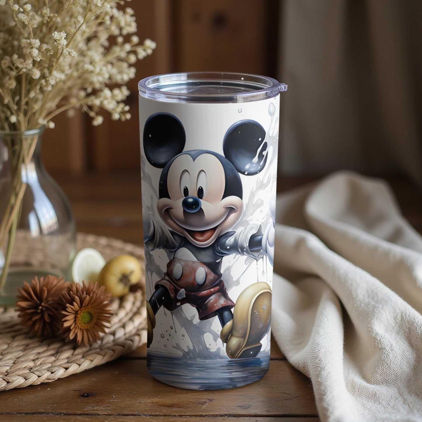 Cheerful Mouse Character Tumbler for Beverages