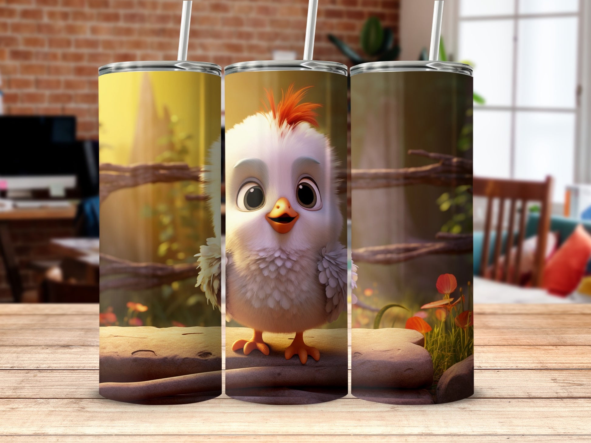 Adorable Cartoon Chick Tumbler Perfect for Gifts