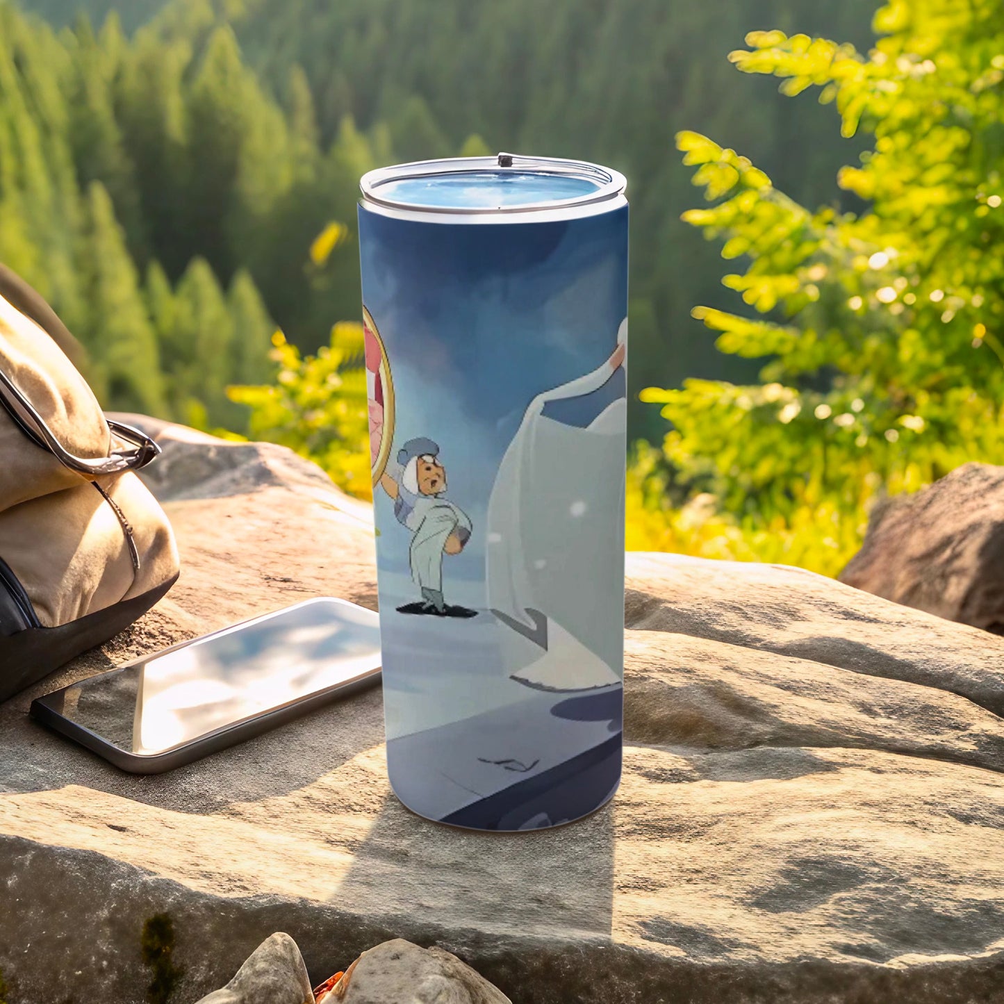 Cartoon Chef and Waiter Design Tumbler Travel Mug