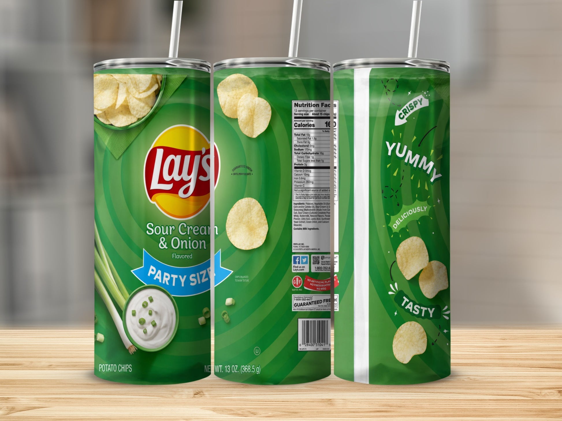 Lay's Sour Cream & Onion Party Size potato chips 13 oz.