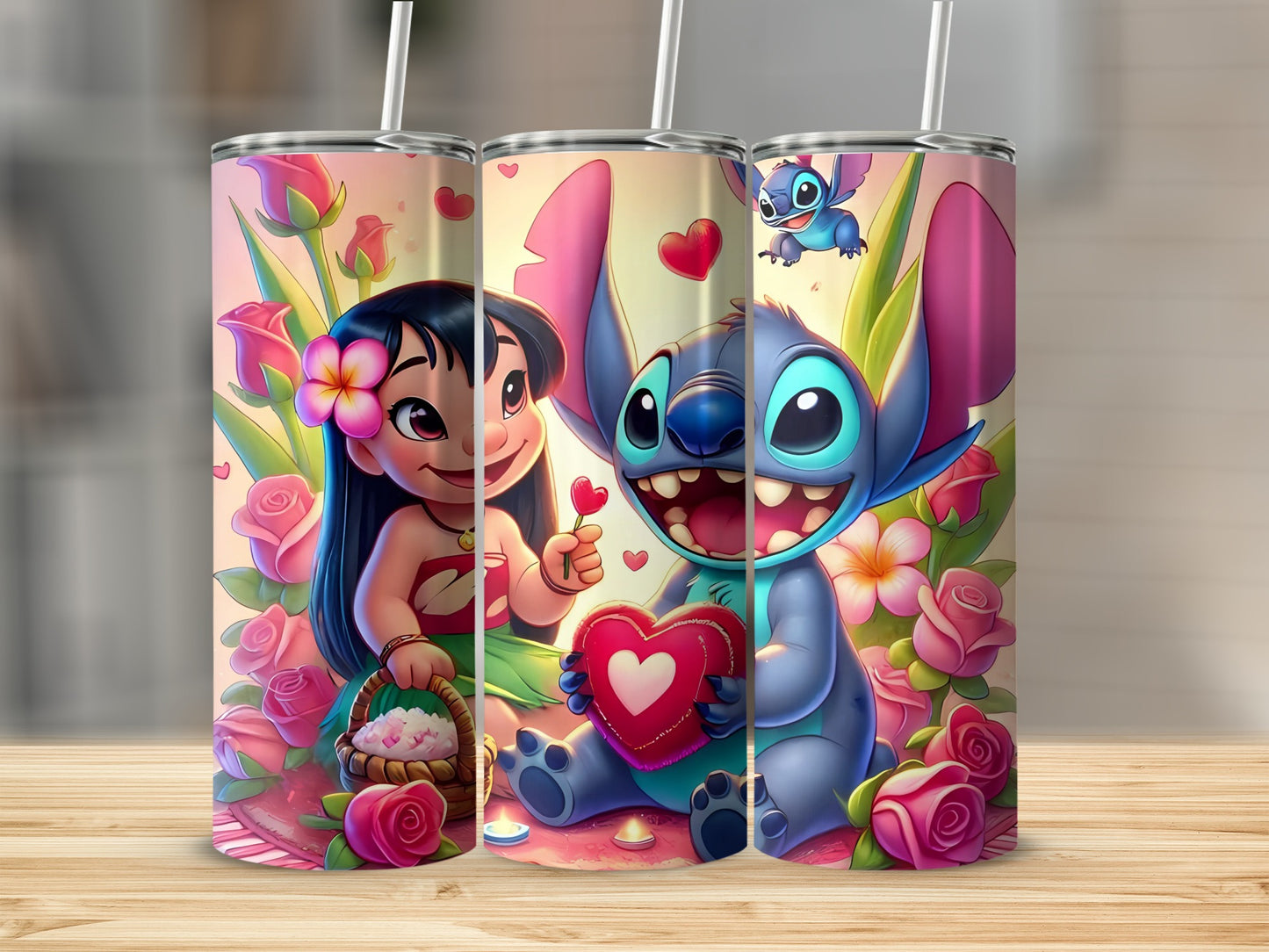Cute Cartoon Character Themed Tumbler Cup with Straw