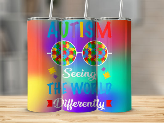 Autism Seeing The World Differently tumbler