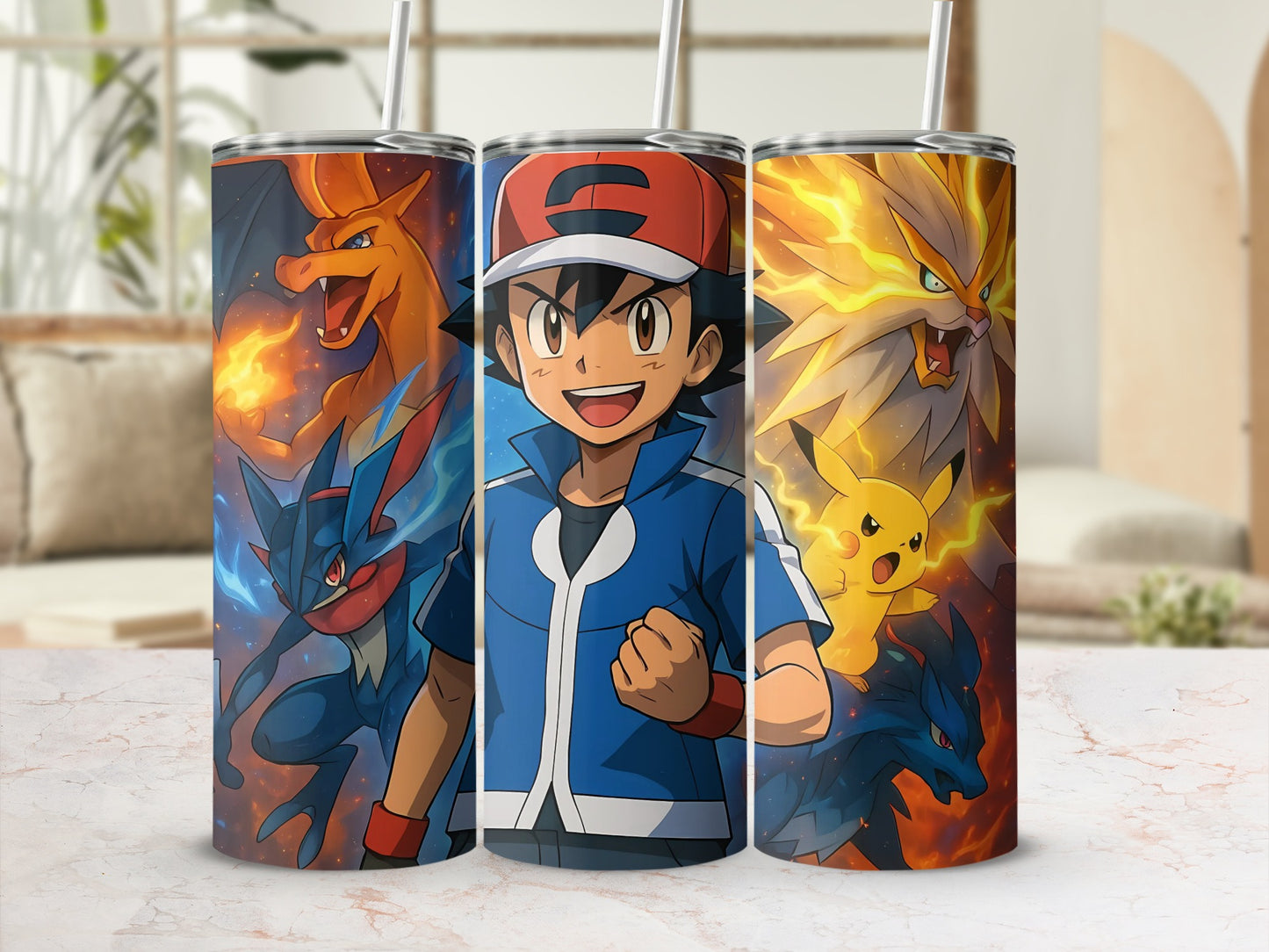 Vibrant Anime Characters Stainless Steel Tumbler