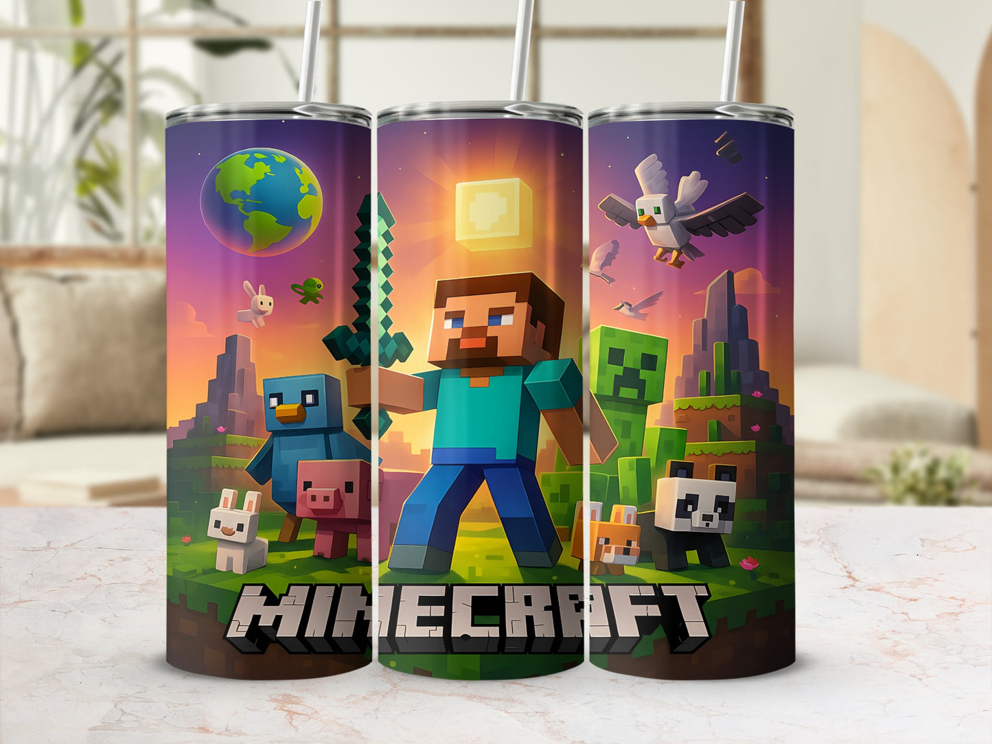 Minecraft Character Design Insulated Tumbler Cup