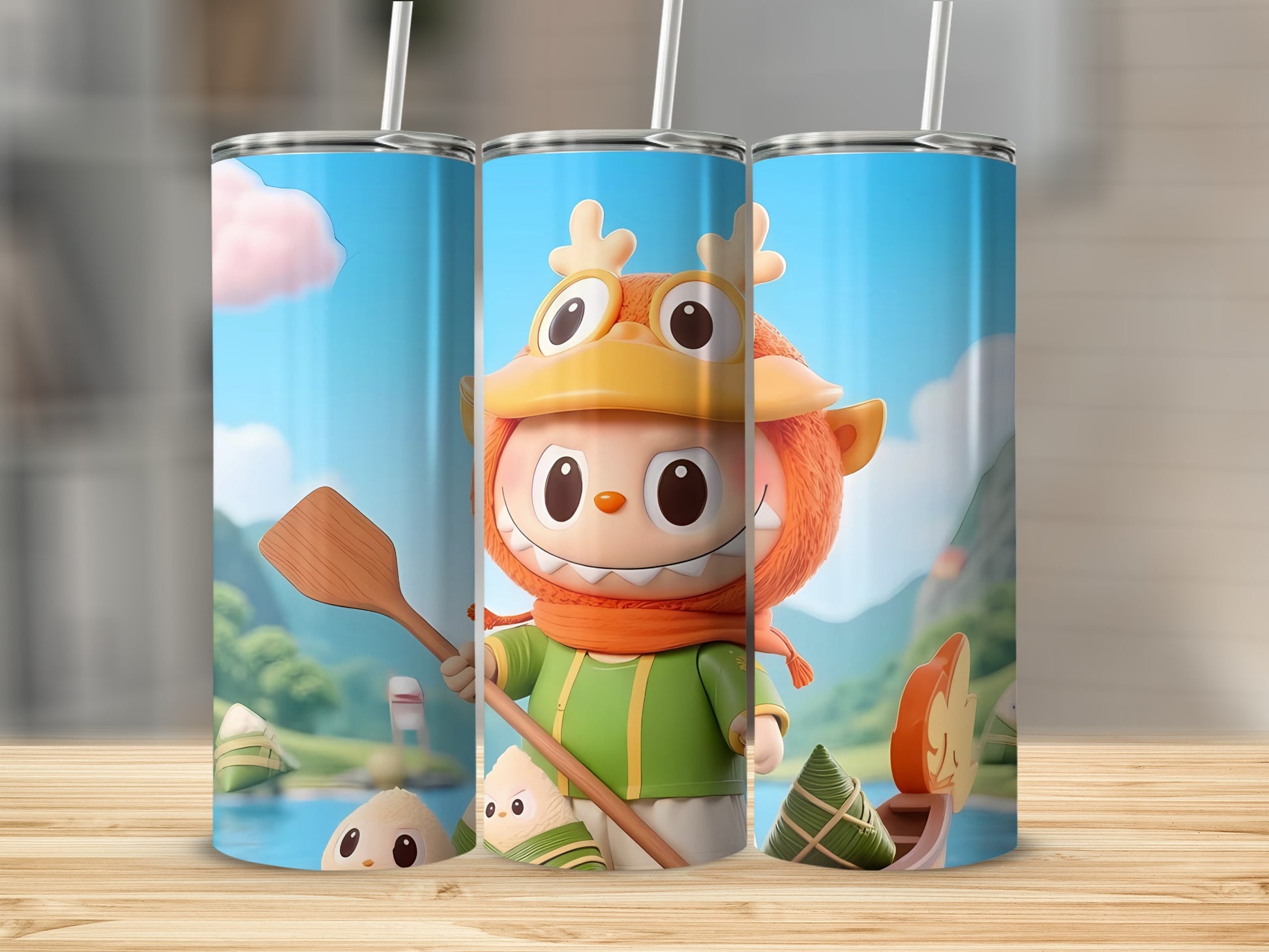 Adorable Cartoon Character Travel Mug Flask Tumbler