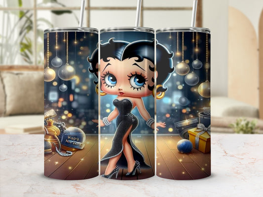 Stylish Cartoon Character New Year Party Tumbler Cup
