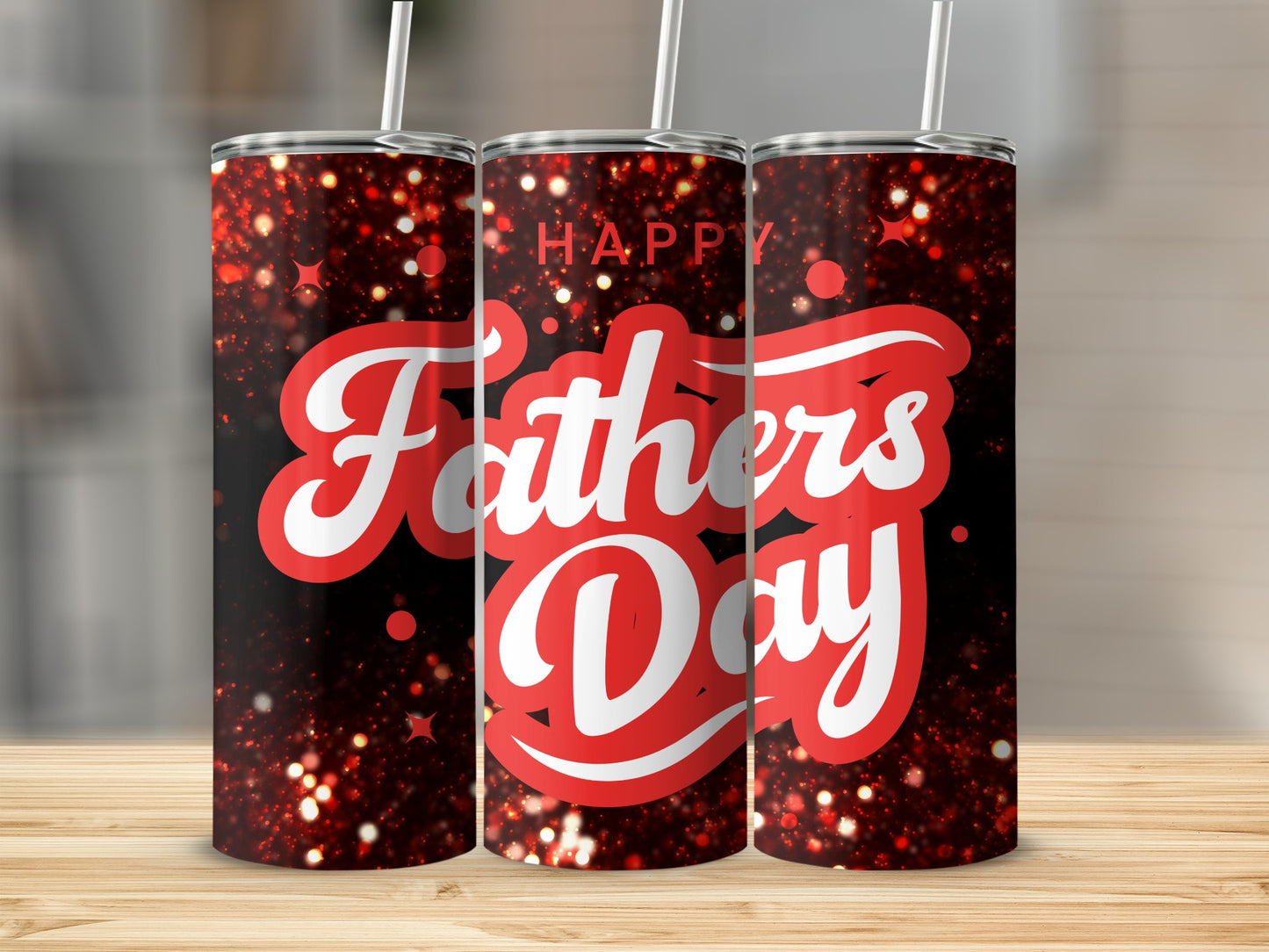 Happy Father's Day Red Sparkle Tumbler Father's Day Gift