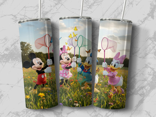 Mickey Minnie Donald Daisy Butterfly Net Tumblers Collection