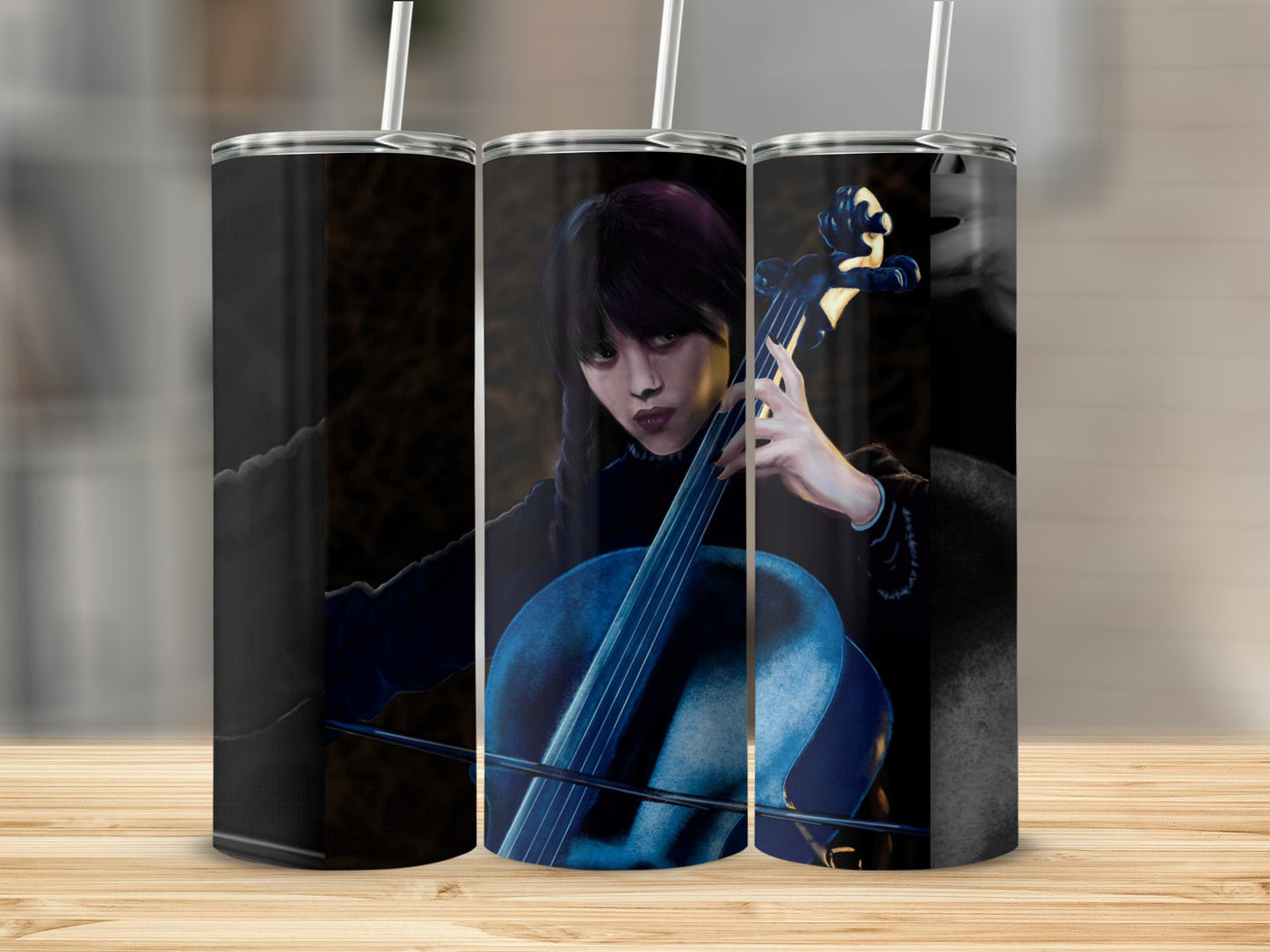 Moody Cellist with Dark Background Tumbler