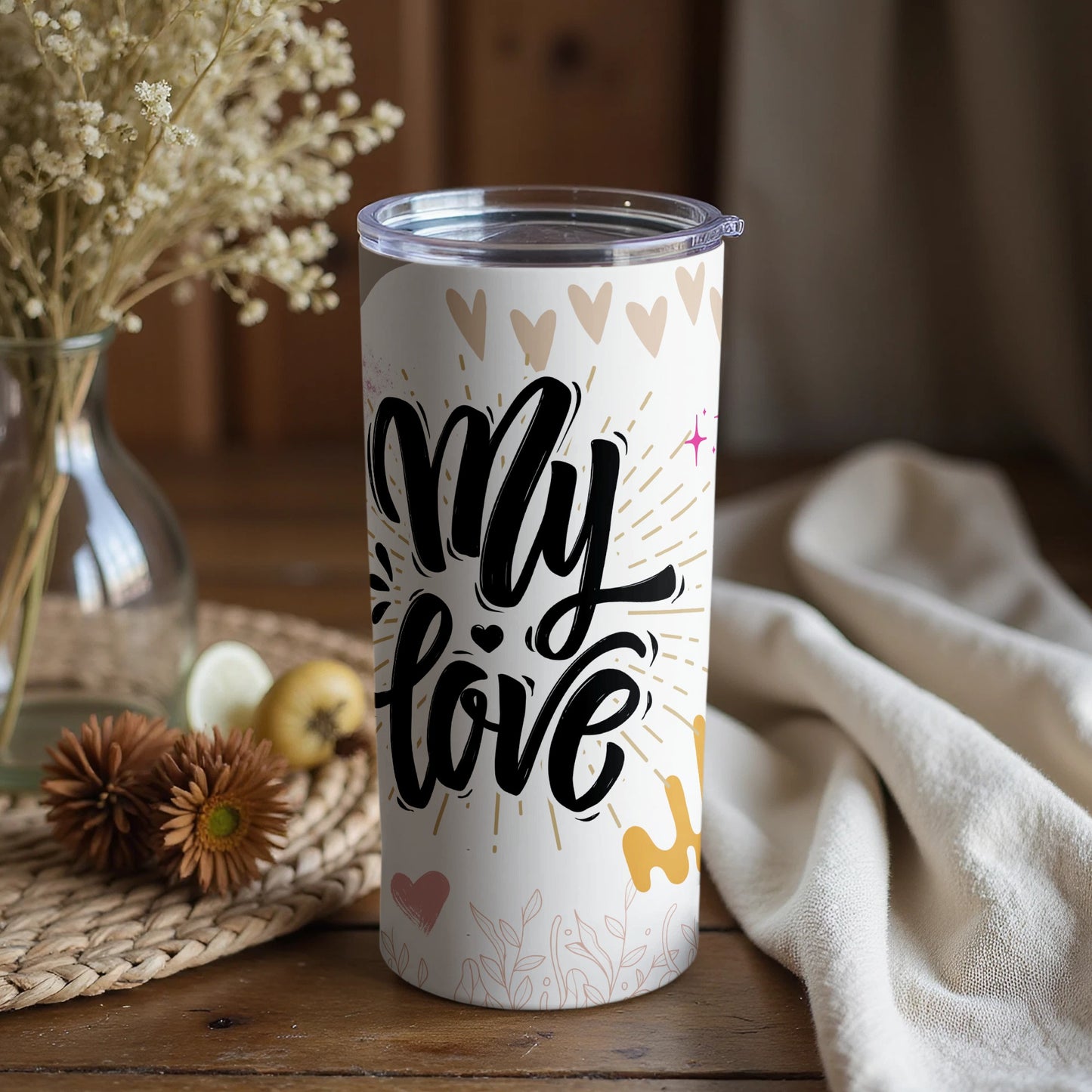 My Love Heart Design Insulated Tumbler Product