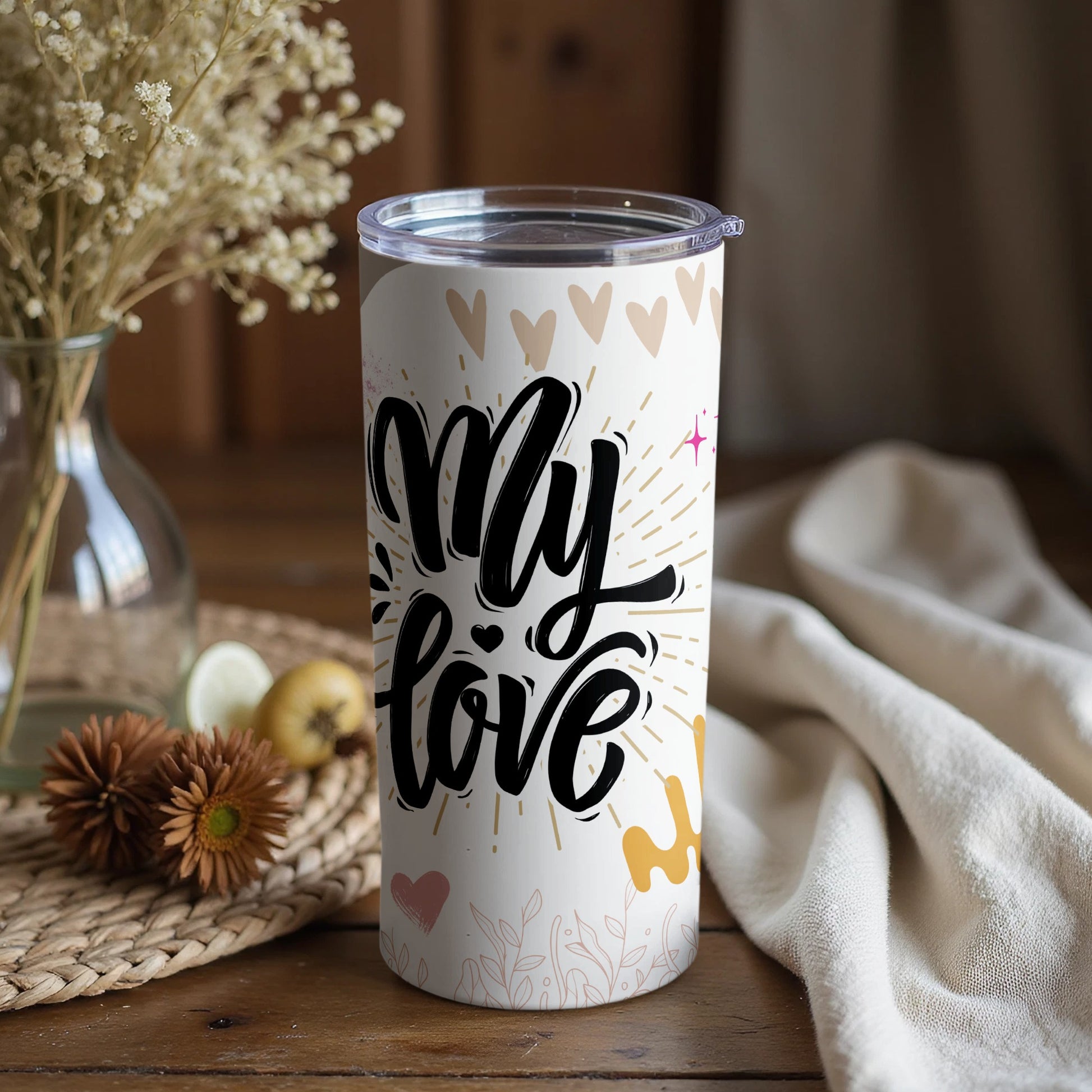 My Love Heart Design Insulated Tumbler Product