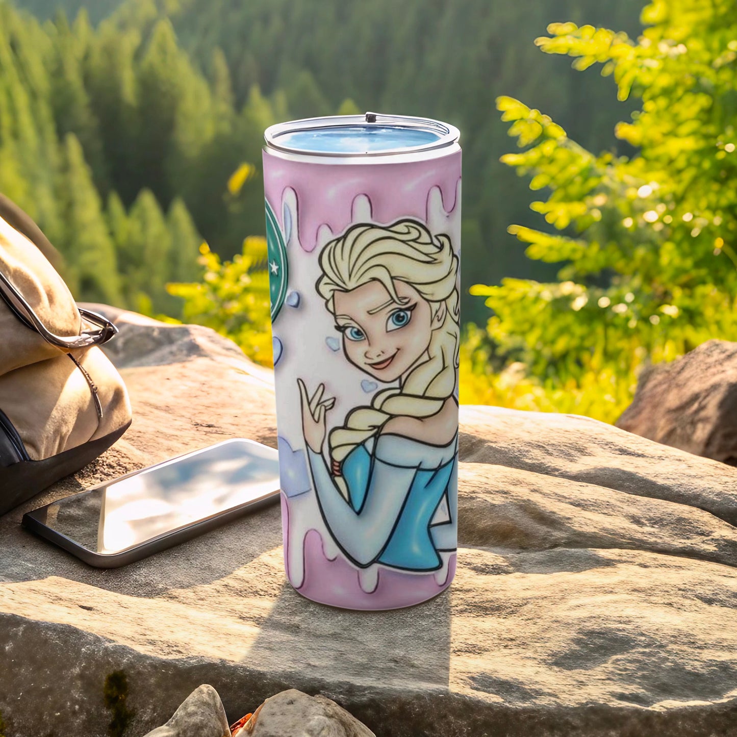Frozen Inspired Character Art Insulated Travel Tumbler