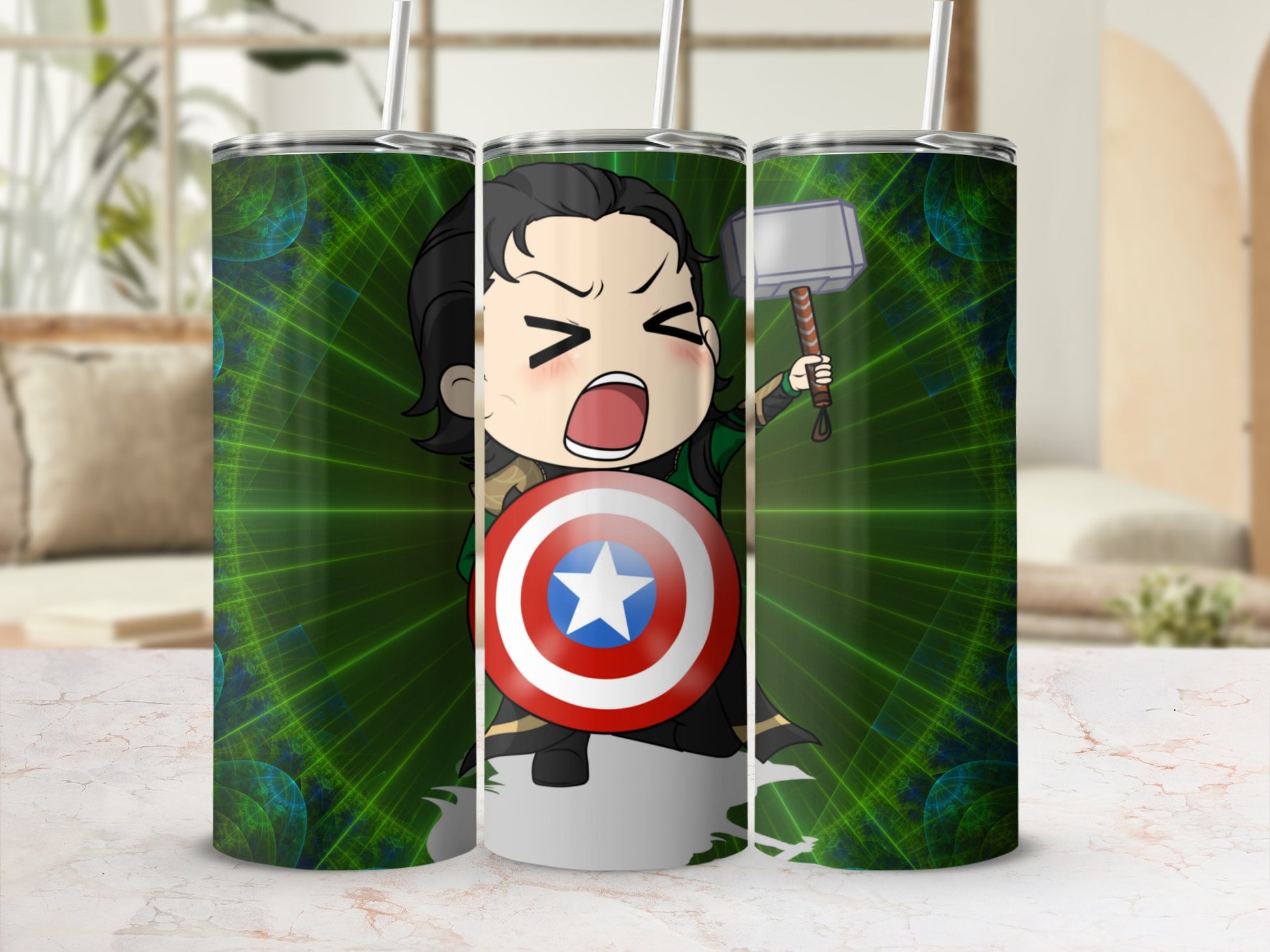 Cartoon Character Themed Stainless Steel Tumbler