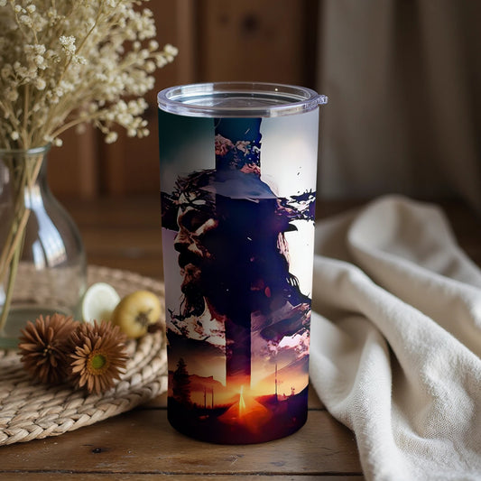 Sunrise and Cross Art Design Tumbler
