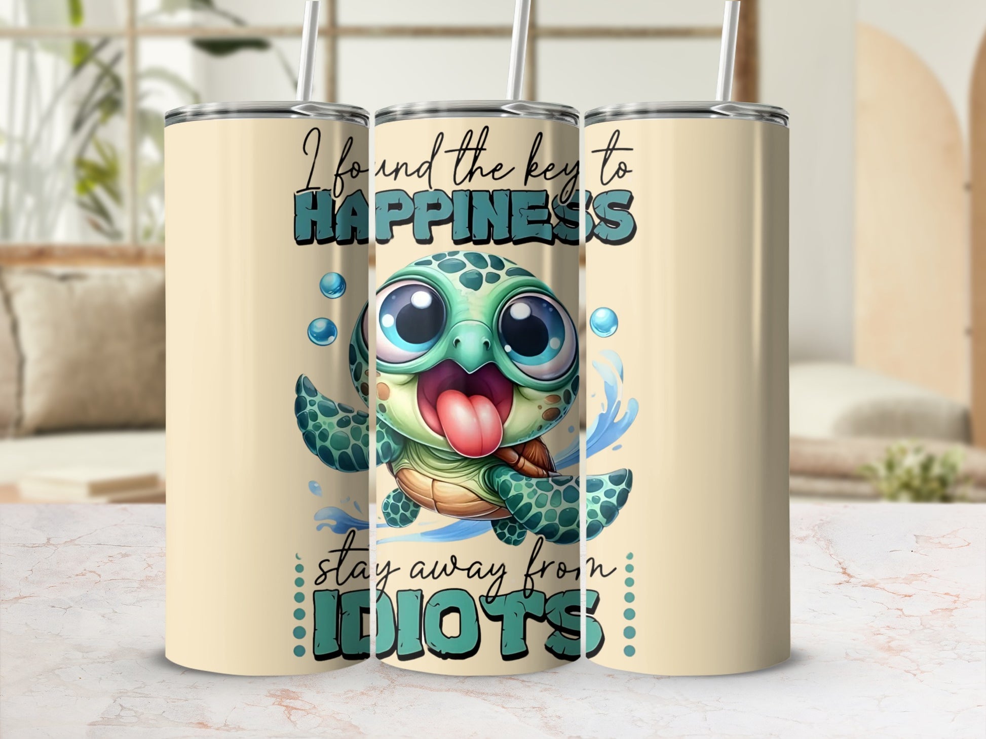 Turtle Happiness Stay Away from Idiots tumbler product