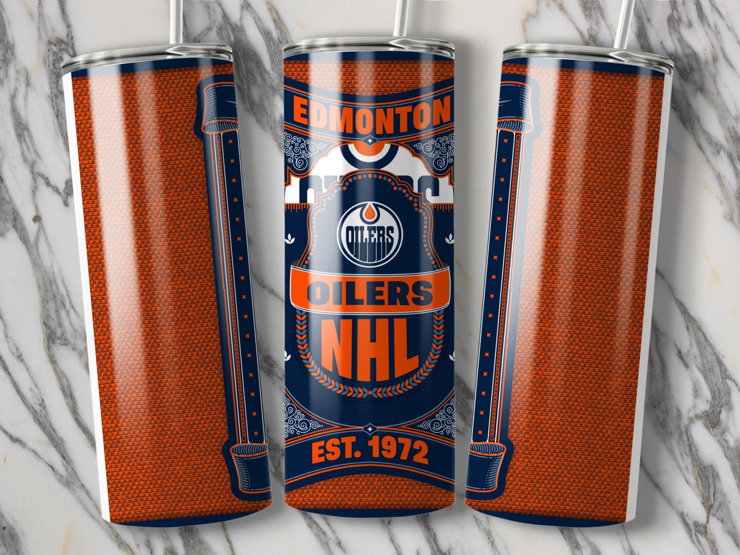 Edmonton Oilers NHL Est 1972 Design for Hockey Fans Tumbler
