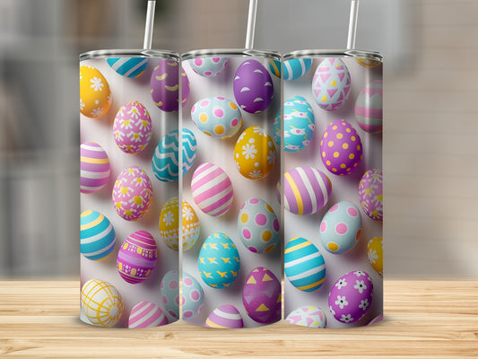Colorful Easter Eggs Design Insulated Tumbler Set