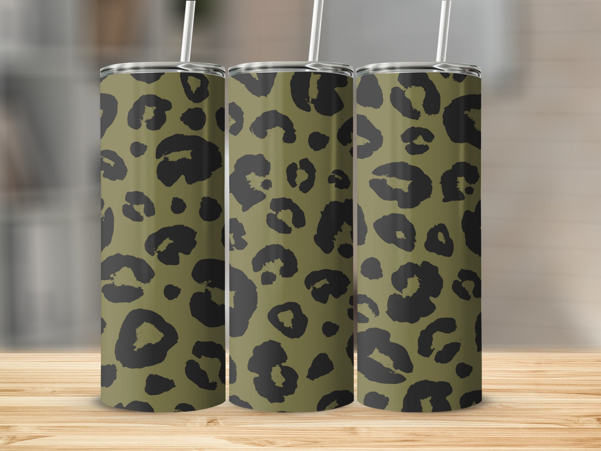Stylish Leopard Print Tumbler for Beverages