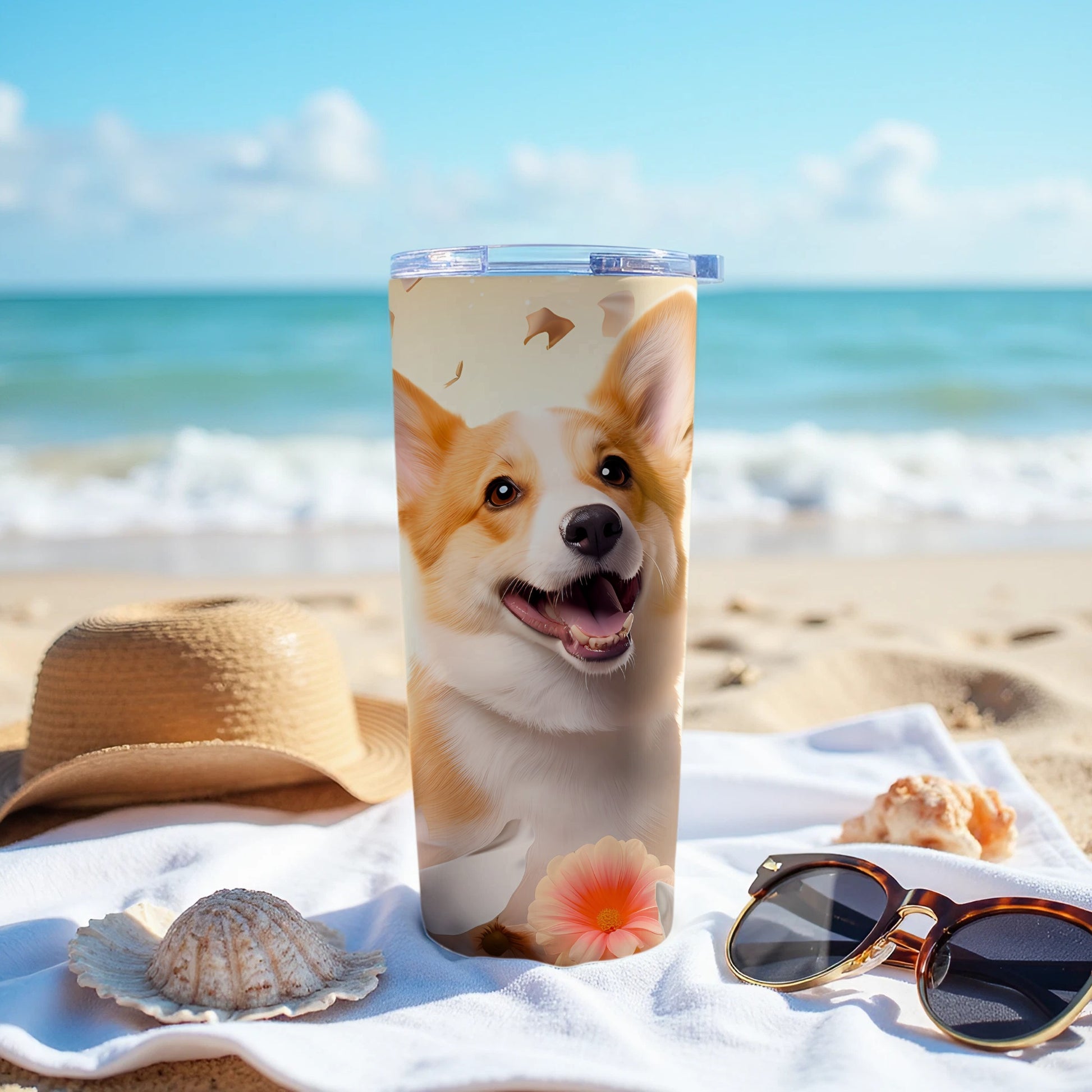 Happy Corgi Dog Beach Summer Insulated Tumbler product type
Tumbler
Corgi
Dog
Pet Lover
Insulated Cup
Travel Mug
Beach Theme
Summer Vibes
Ocean Life
Happy Dog
Puppy Design
Drinkware
Cute Animal
Doggie
Canine Friend
Vacation Ready
Sunny Day
Gift Idea
Unique Tumbler
Drink Holder