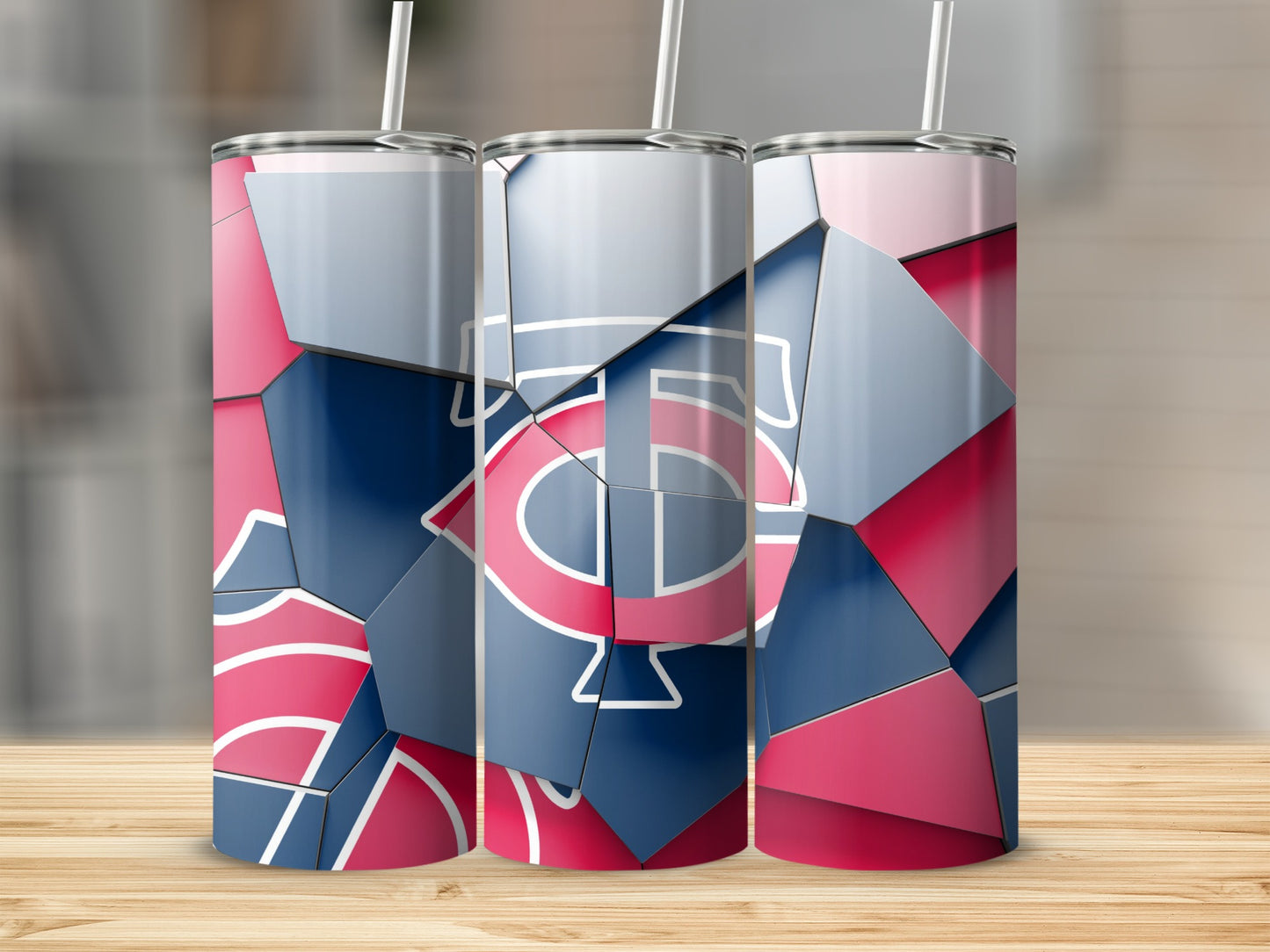 Minnesota Twins Abstract Logo Design Novelty Tumblers