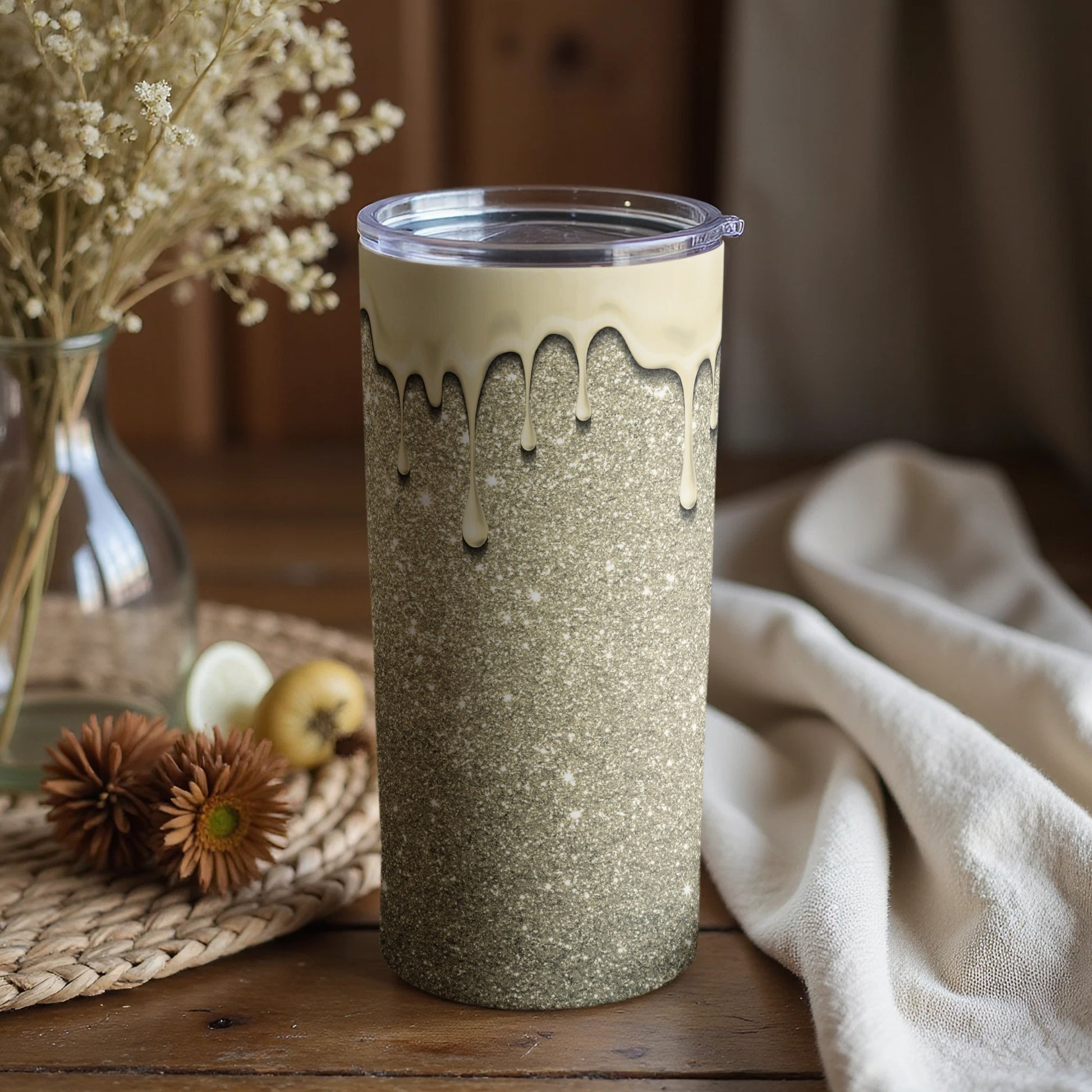 Dripping Glamour Insulated Tumbler for Stylish Beverages