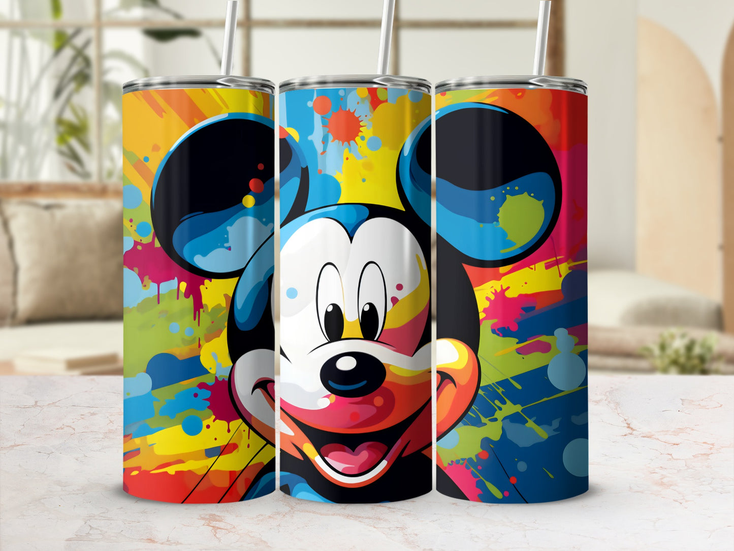 Colorful Mickey Mouse Design Insulated Tumbler