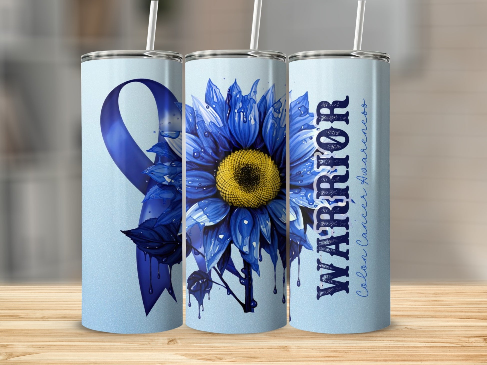 Blue Warrior Colon Cancer Awareness Tumbler