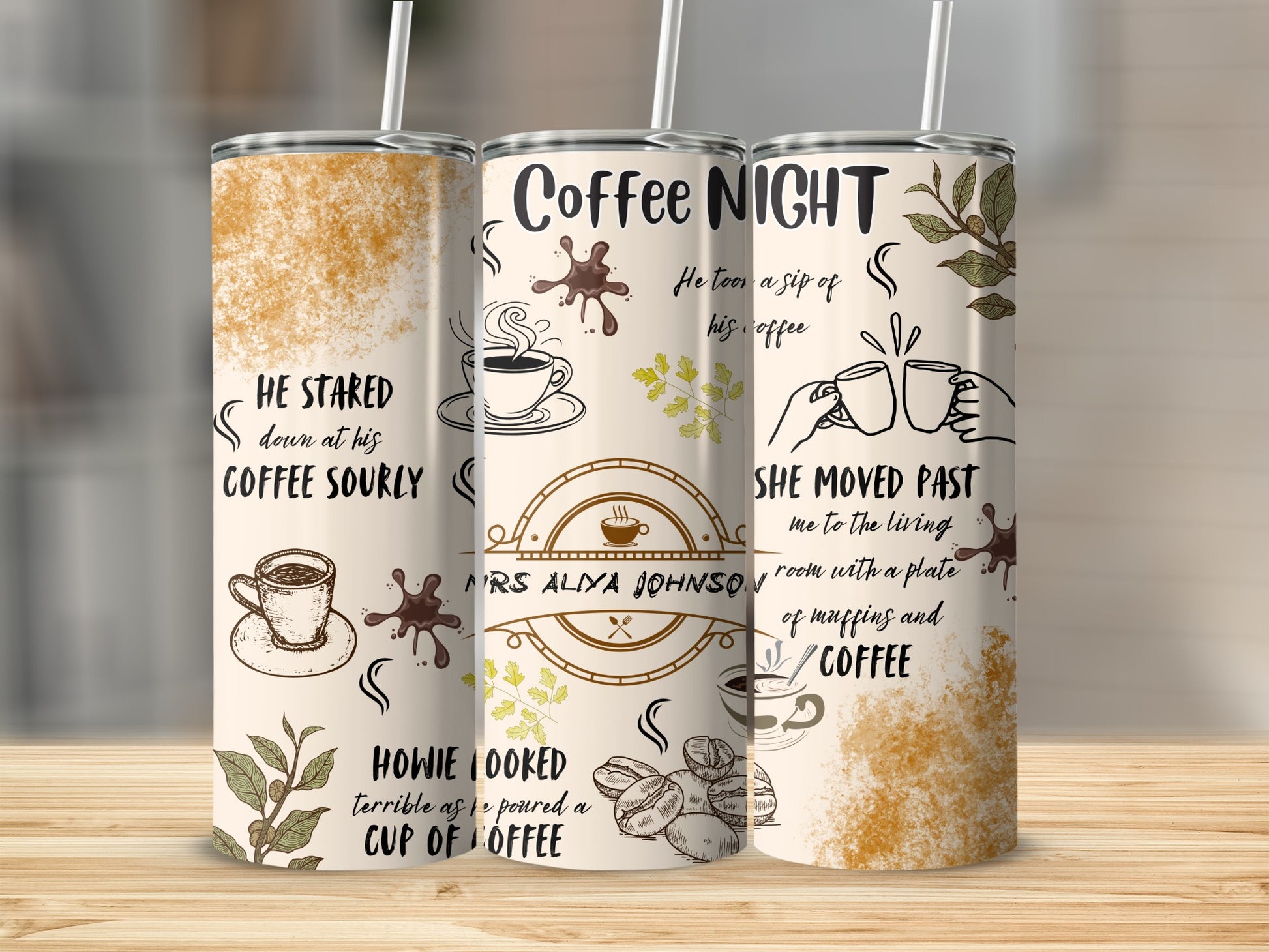 Coffee Night Insulated Travel Tumbler Cup for Coffee