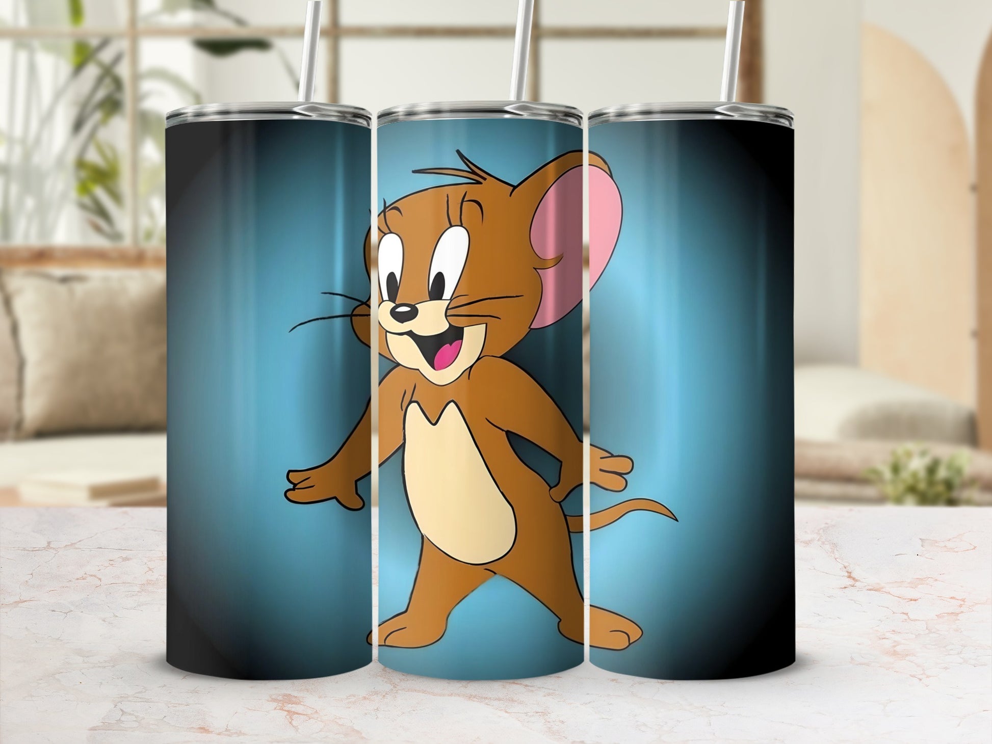 Jerry Mouse Cartoon Design on Tumbler Product