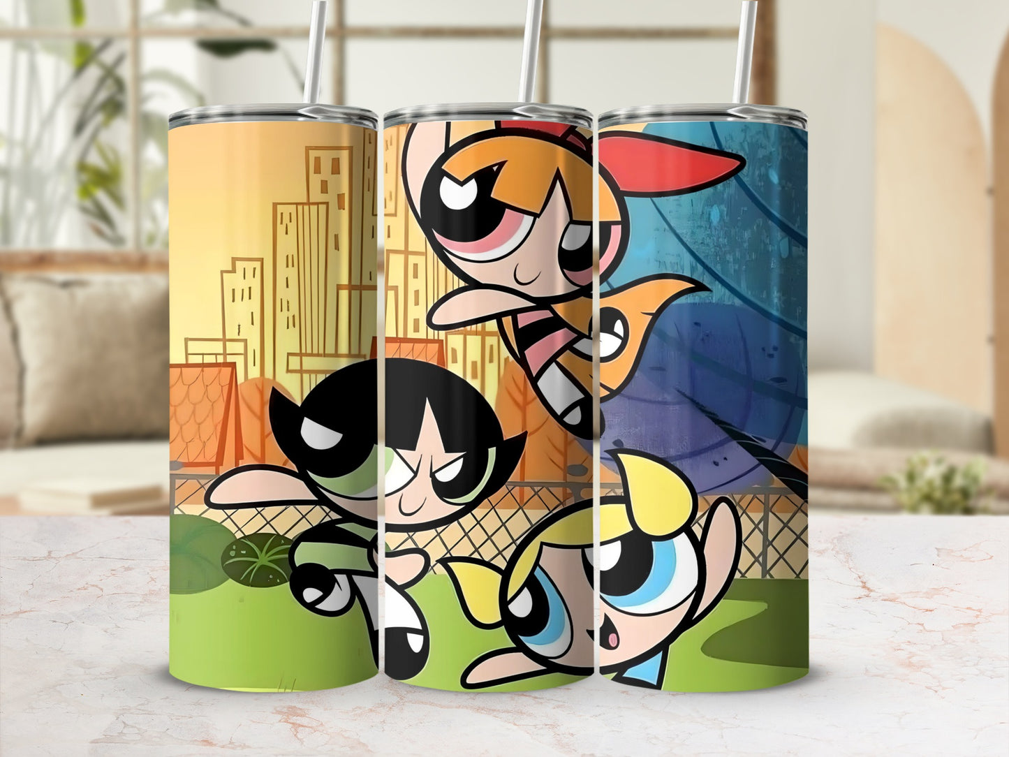 Powerpuff Girls stainless steel tumbler cups