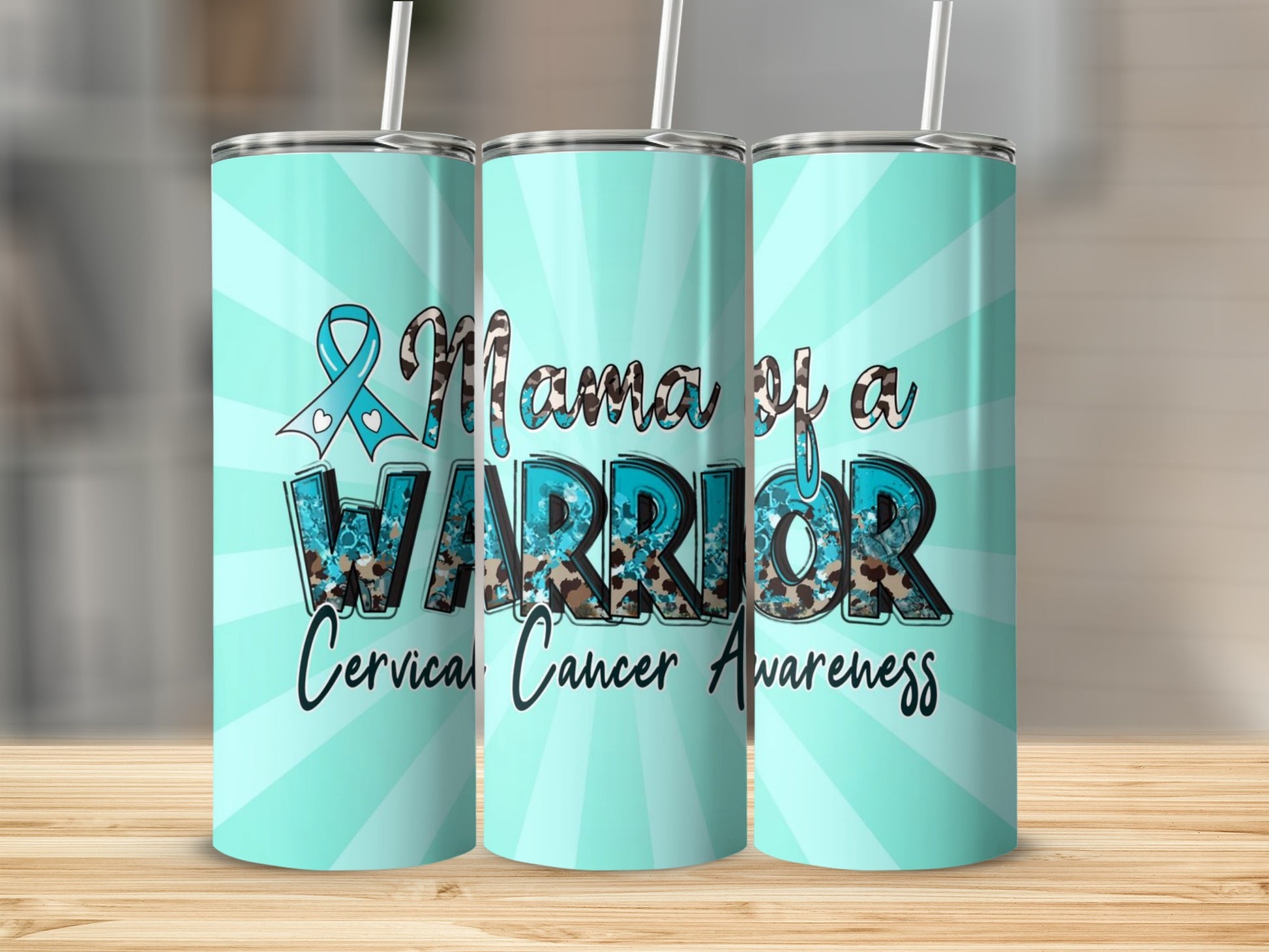 Mama of a Warrior Cervical Cancer Awareness tumbler