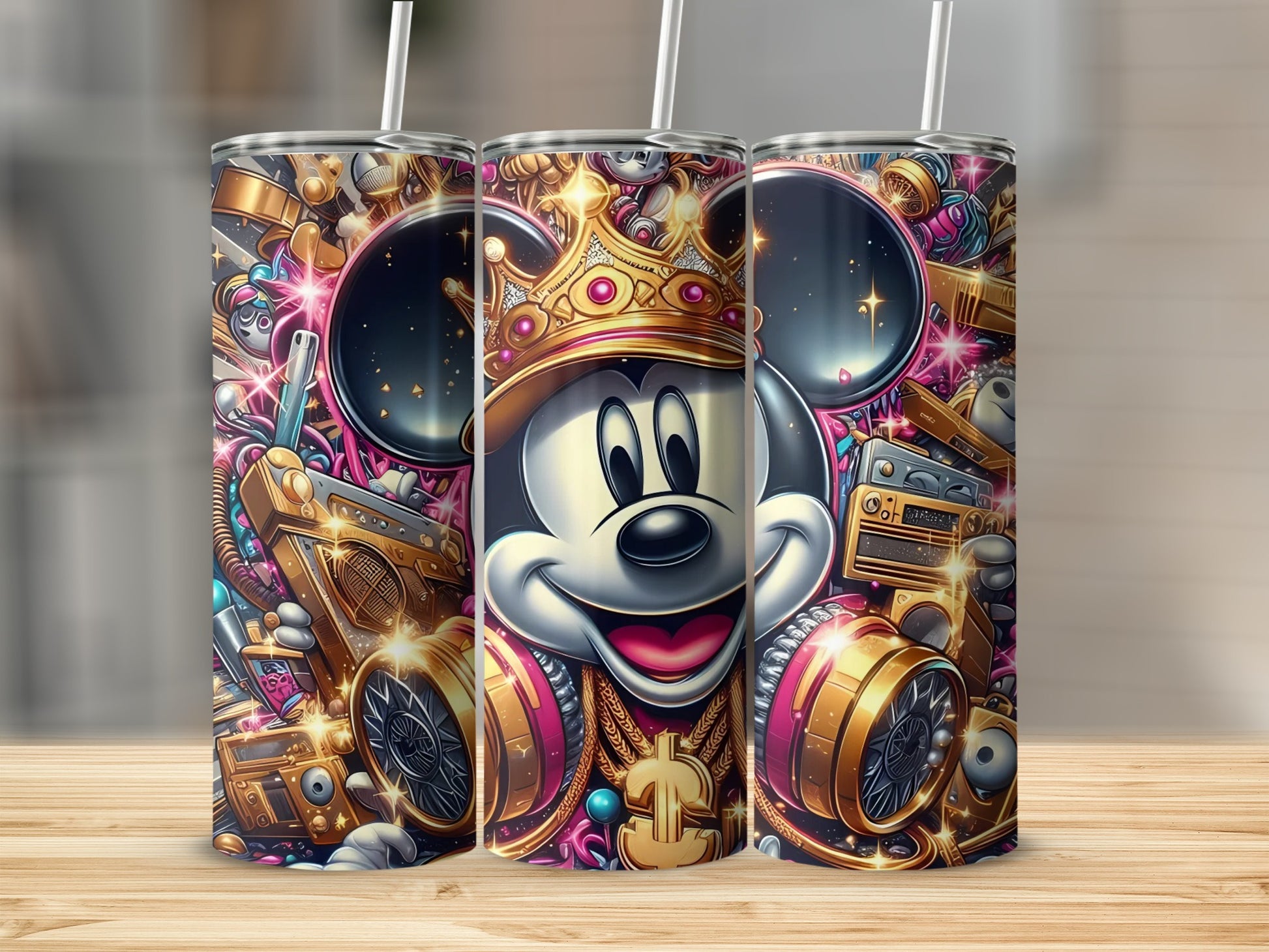King Mouse with Retro Gadgets Insulated Tumbler
