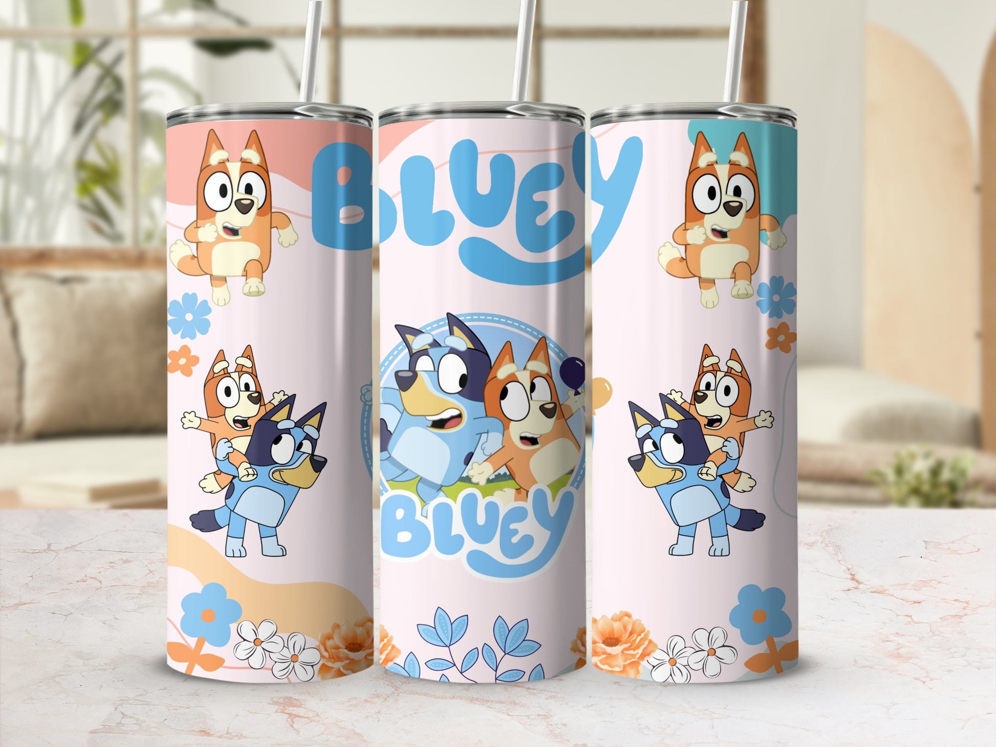 Bluey and Friends Themed Insulated Tumbler Cup