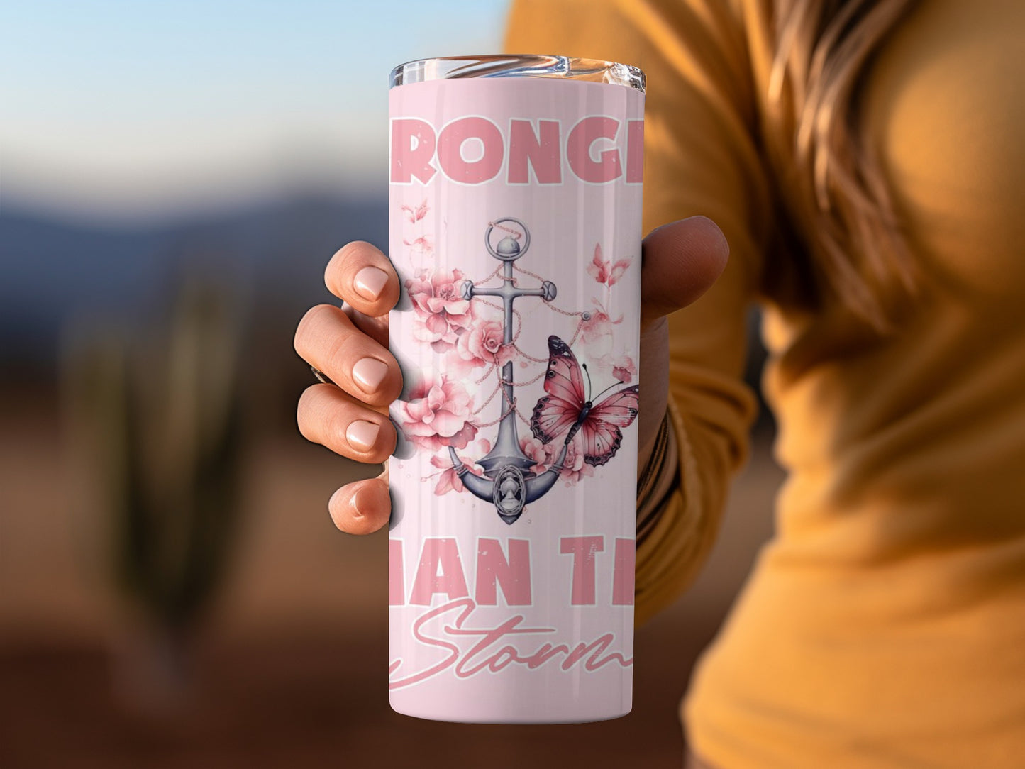 Butterfly Anchor Design Insulated Tumbler Cup
