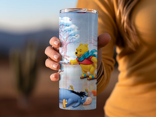 Winne The Pooh And Friends Winter Skating Adventure Tumblers