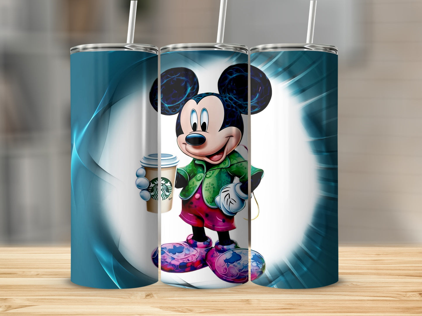 Mickey Mouse with Coffee Design Tumbler