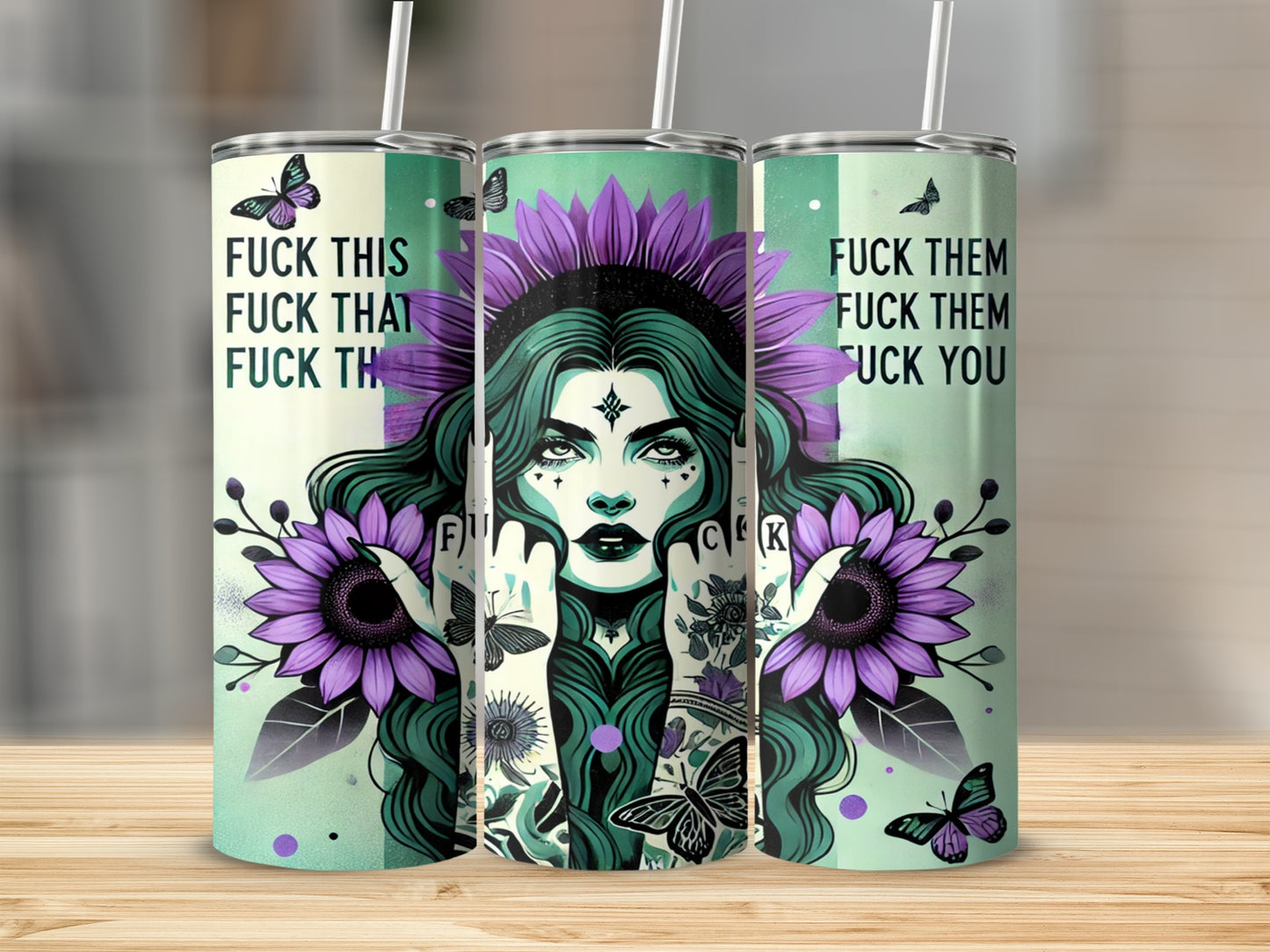 Fuck This Fuck That Custom Art Engraved Tumbler