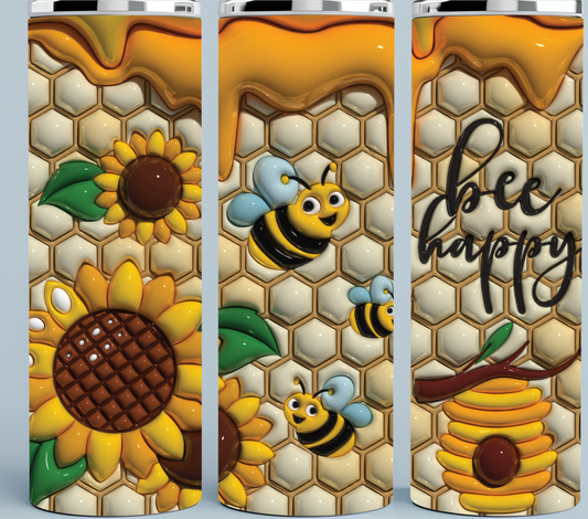 Bumblebee Bee Happy Tumbler