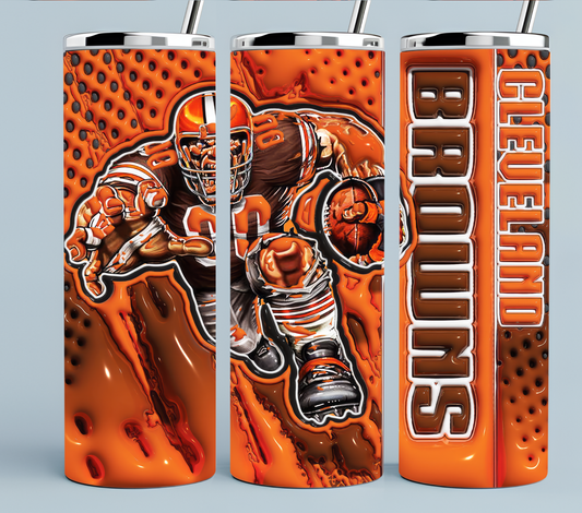 Cleveland Browns football tumbler