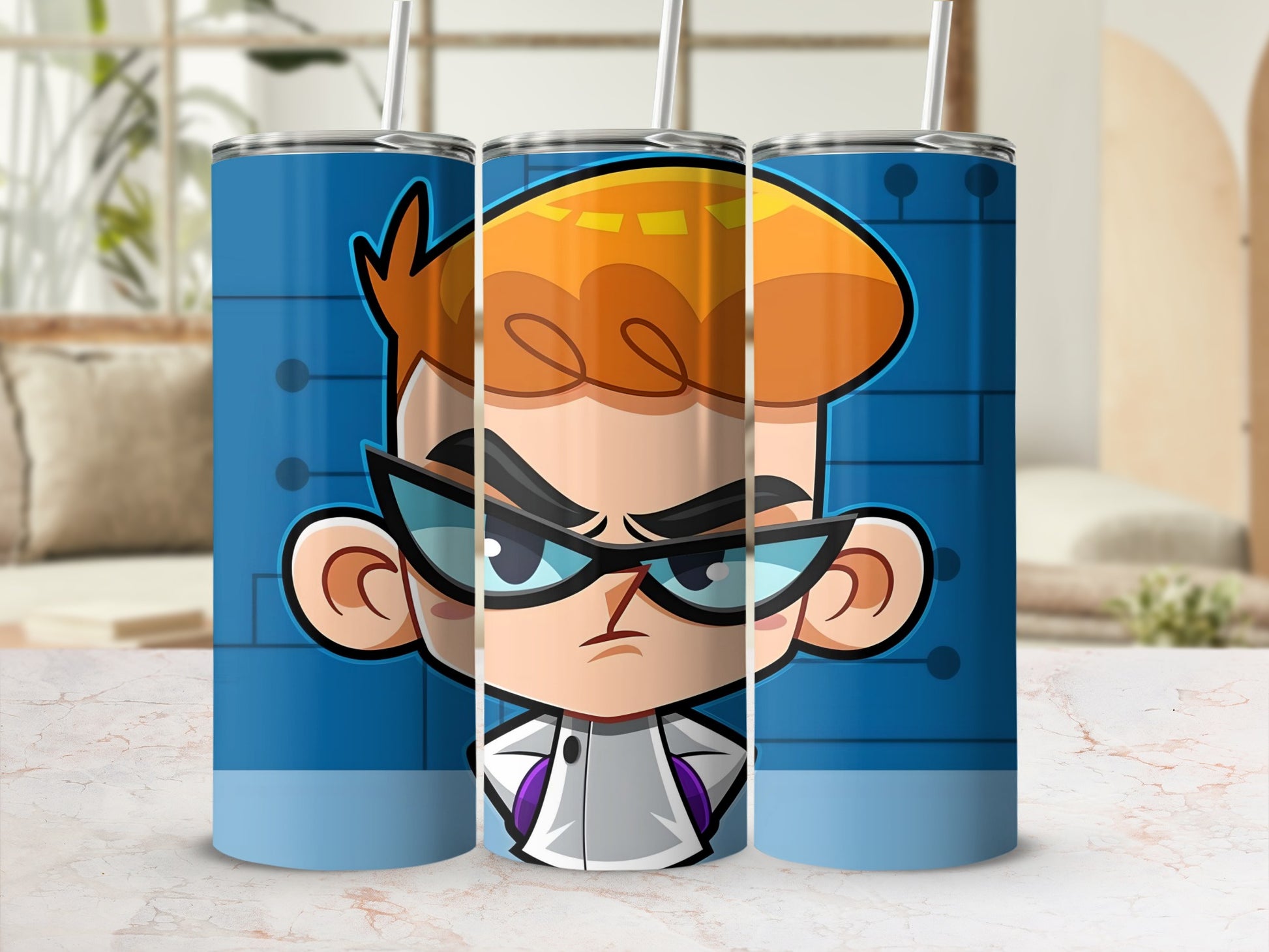 Cartoon Scientist Character Insulated Tumbler