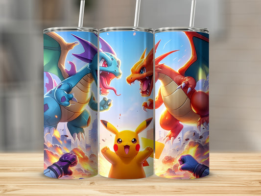 Colorful Epic Battle Tumblers with Iconic Characters