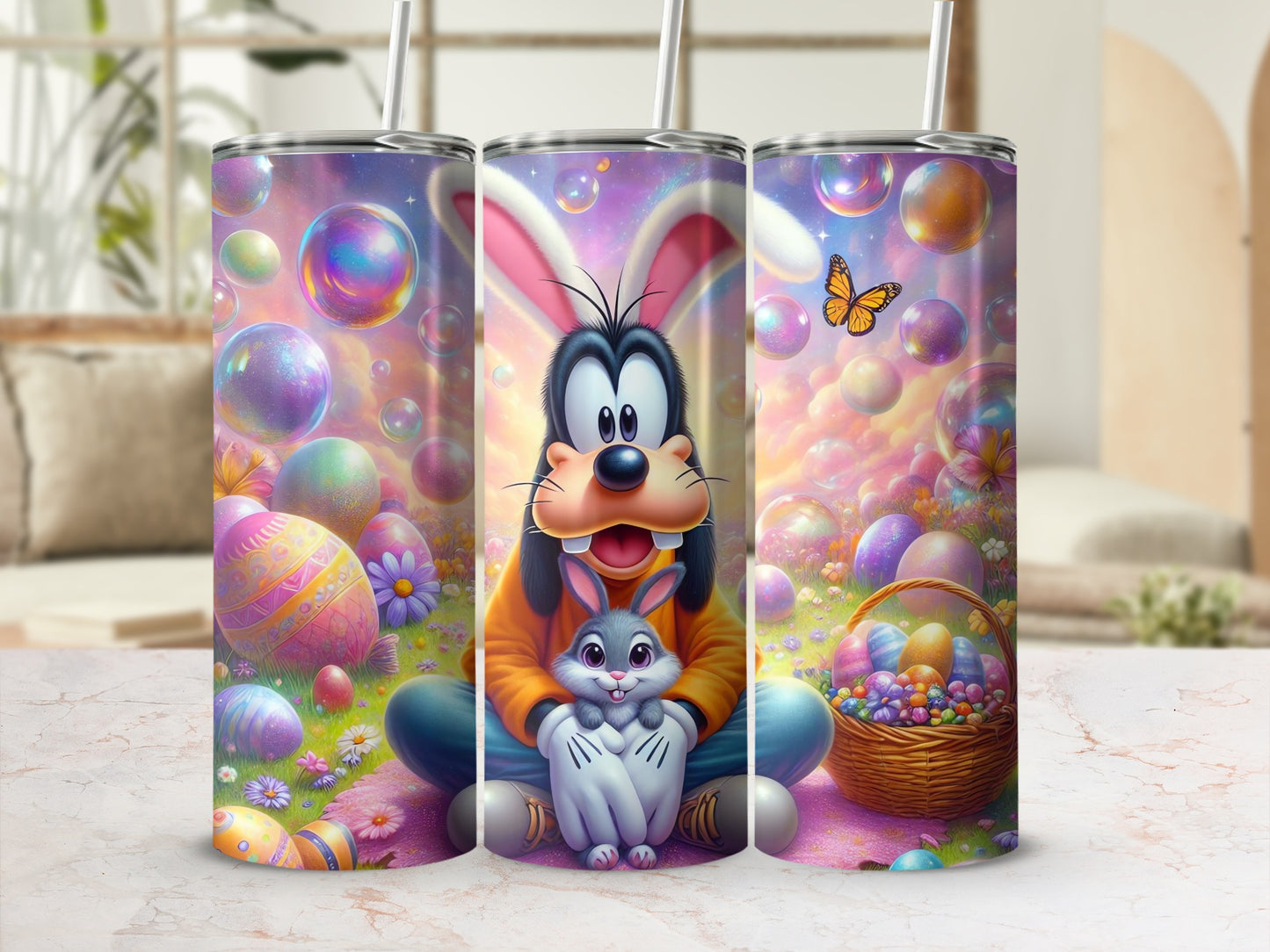 Goofy Easter Bunny Eggs Bubbles Colorful product type