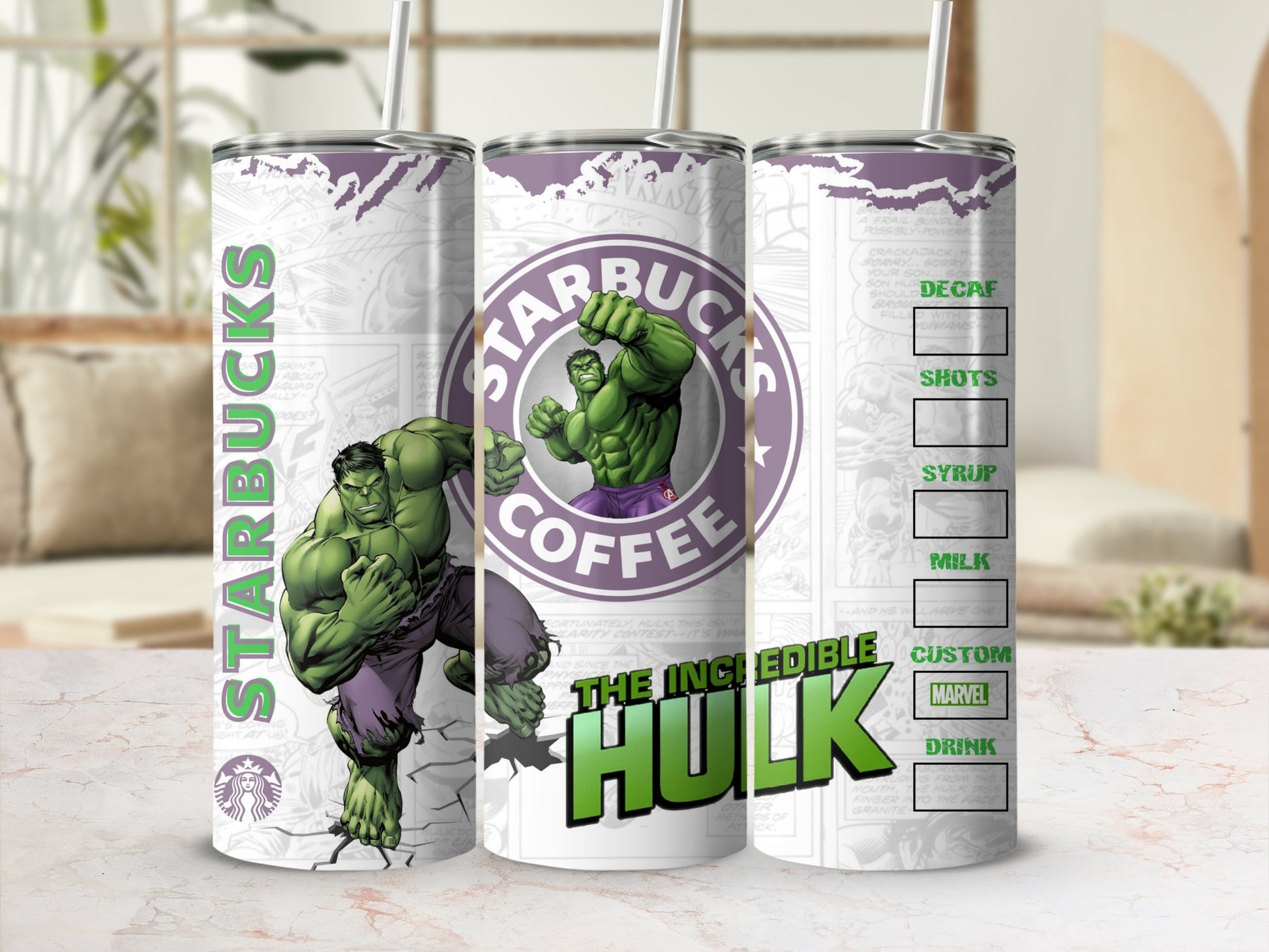 Incredible Hulk Starbucks Coffee Travel Mug Christmas Gift