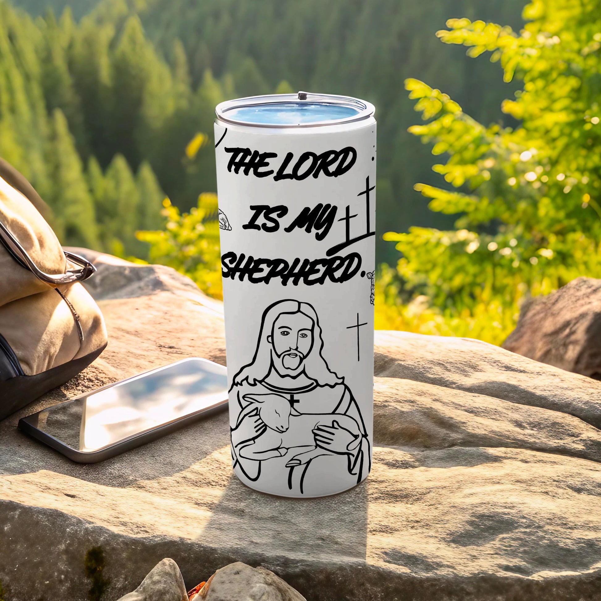 The Lord Is My Shepherd Inspirational Tumbler