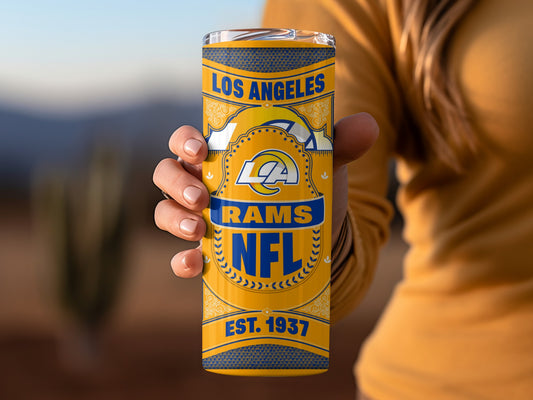Los Angeles Rams NFL Est 1937 Distressed Logo Tumbler