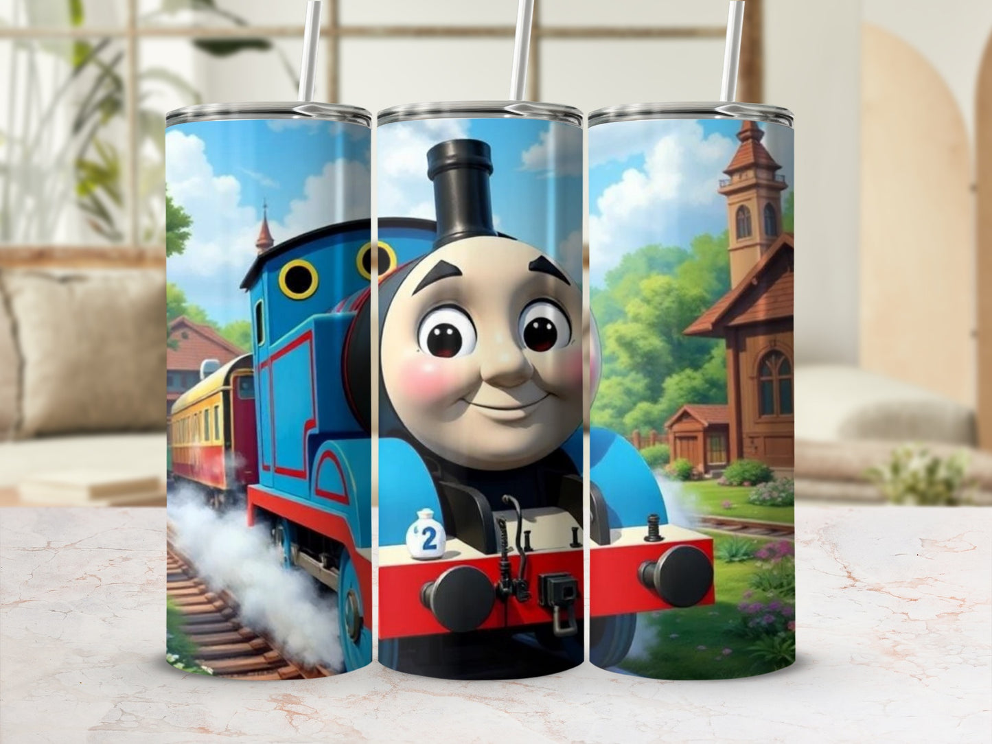 Thomas the Train Adventure Artwork on Tumbler Cup